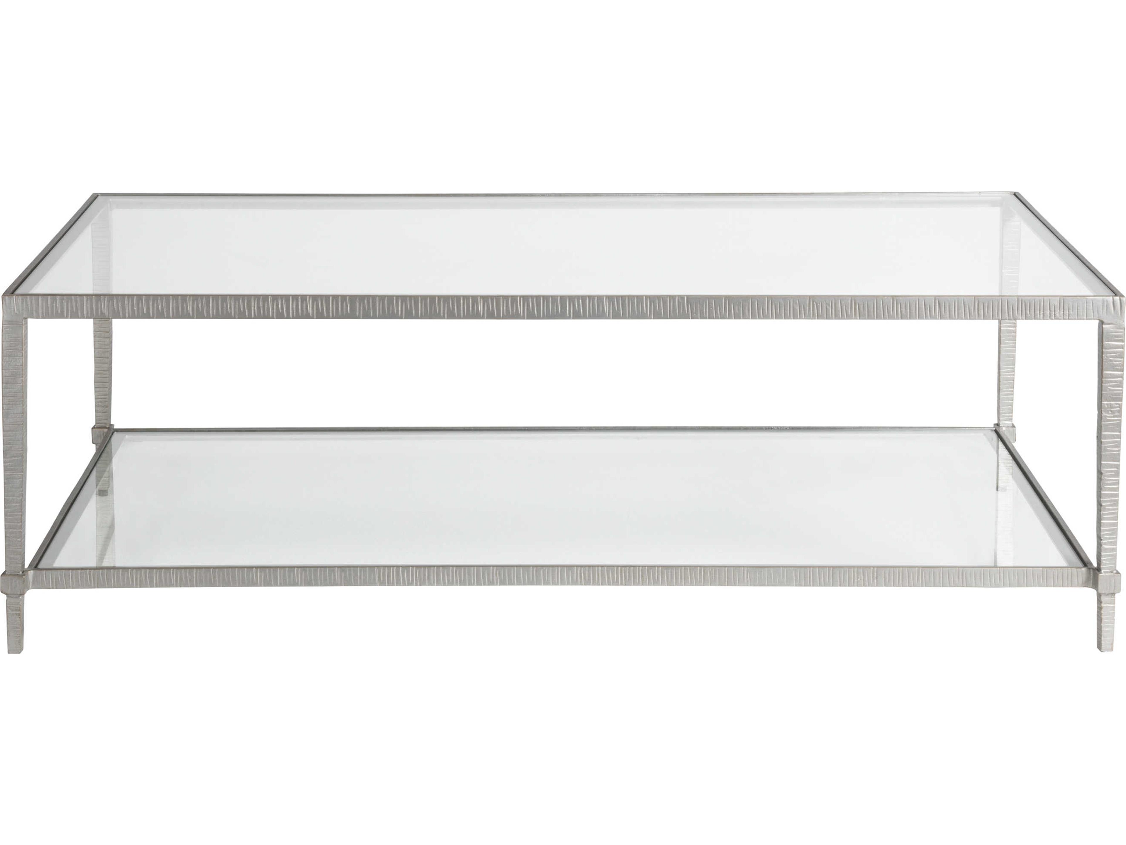 Artistica Metal Designs Claret Rectangular Glass Argento Cocktail Table