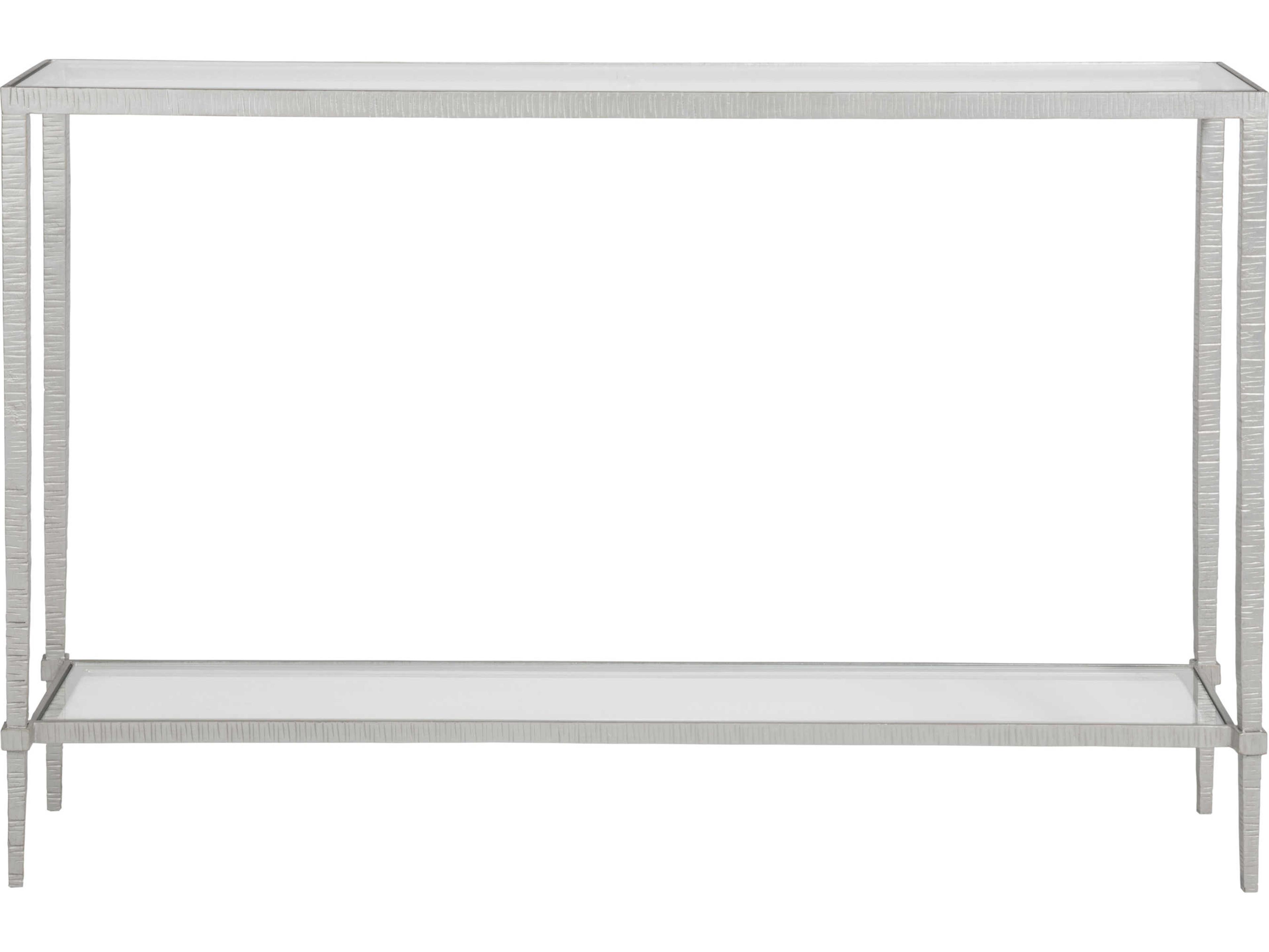 Artistica Metal Designs Claret Rectangular Glass Argento Console Table