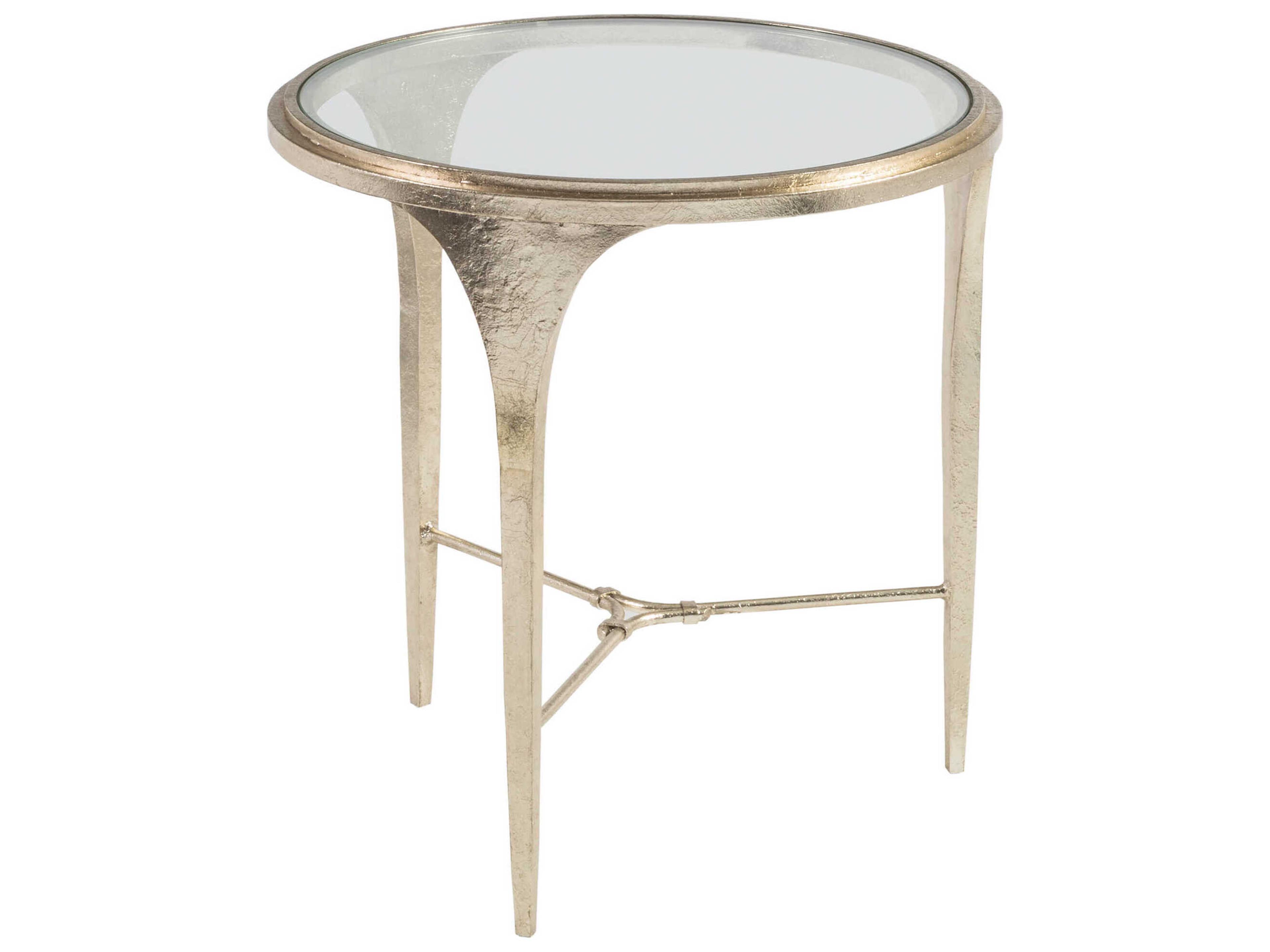 Signature Designs Round Glass Porto End Table