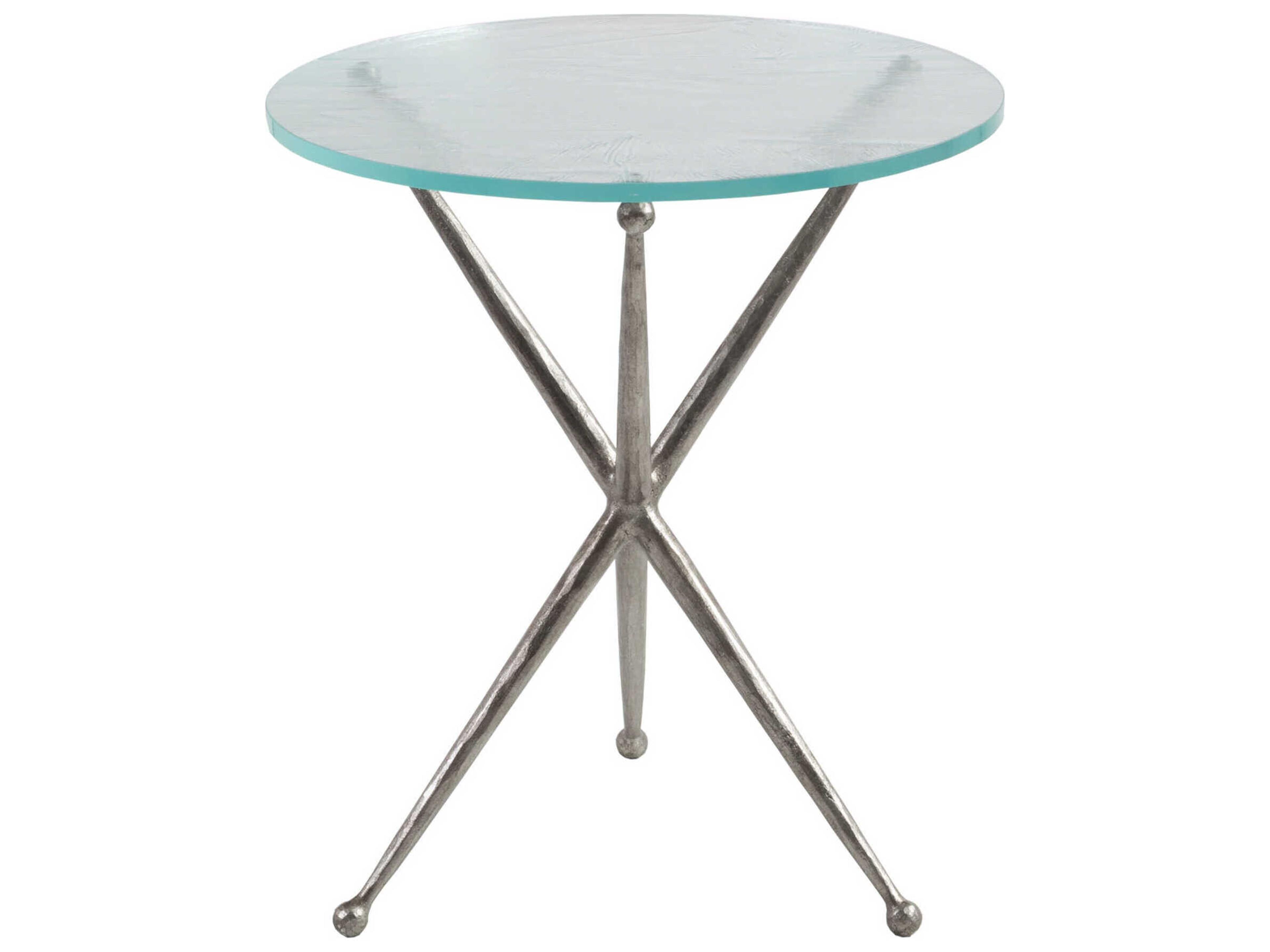 Artistica Signature Designs Round Glass Marcus End Table