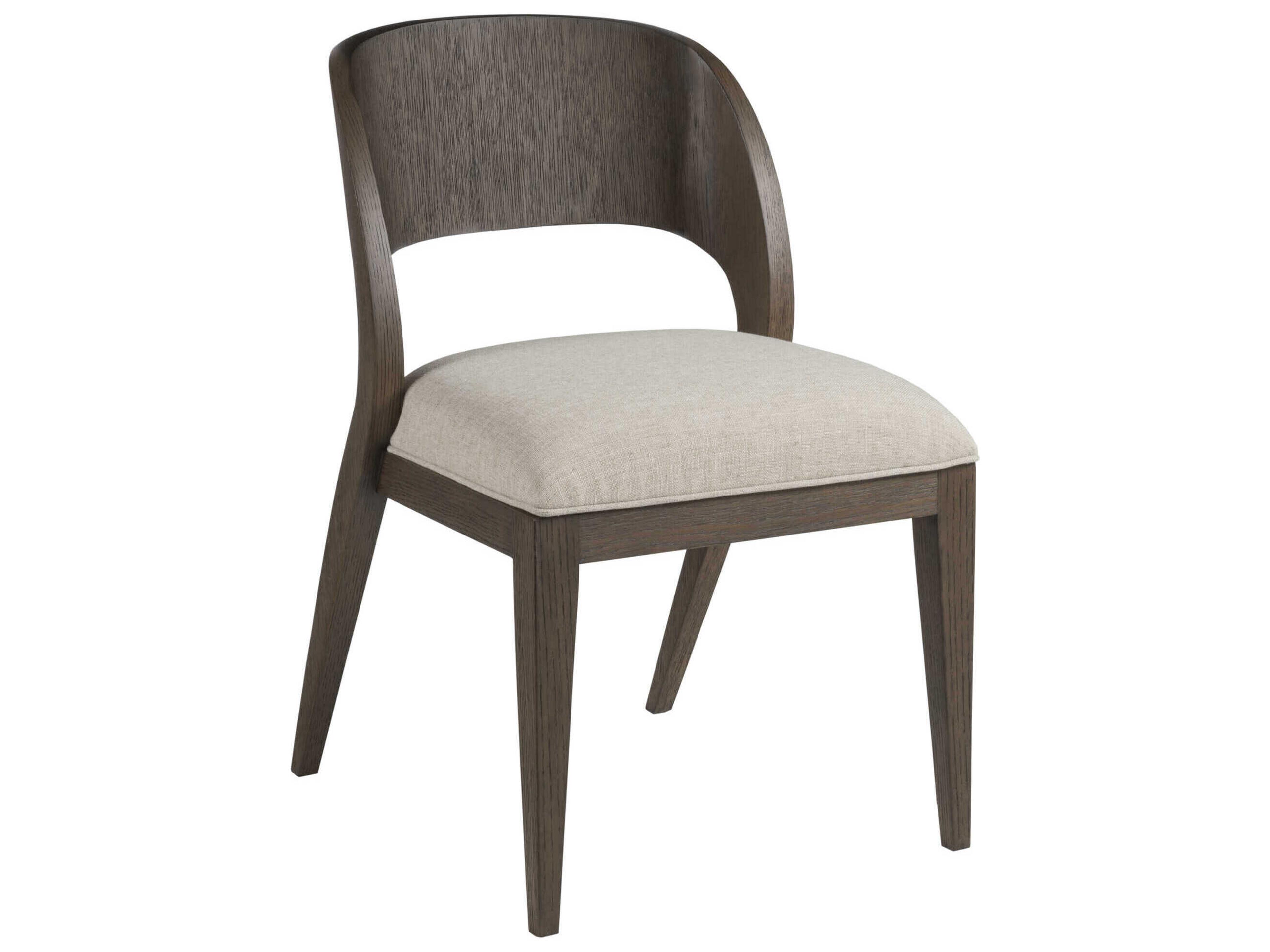 Andare Oak Wood Brown Upholstered Armless Dining Chair