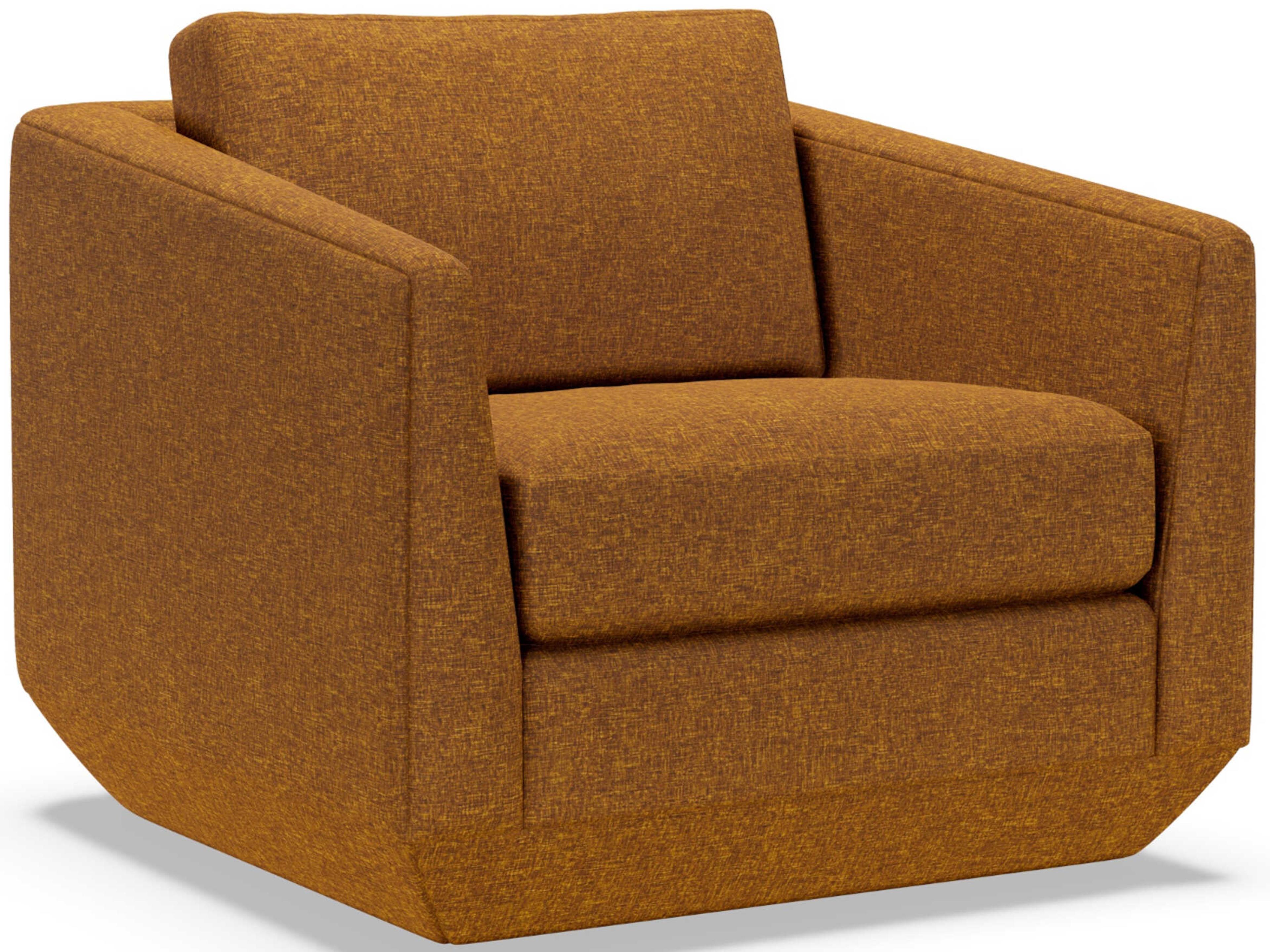 Upholstery Veronica Swivel Brown Accent Chair