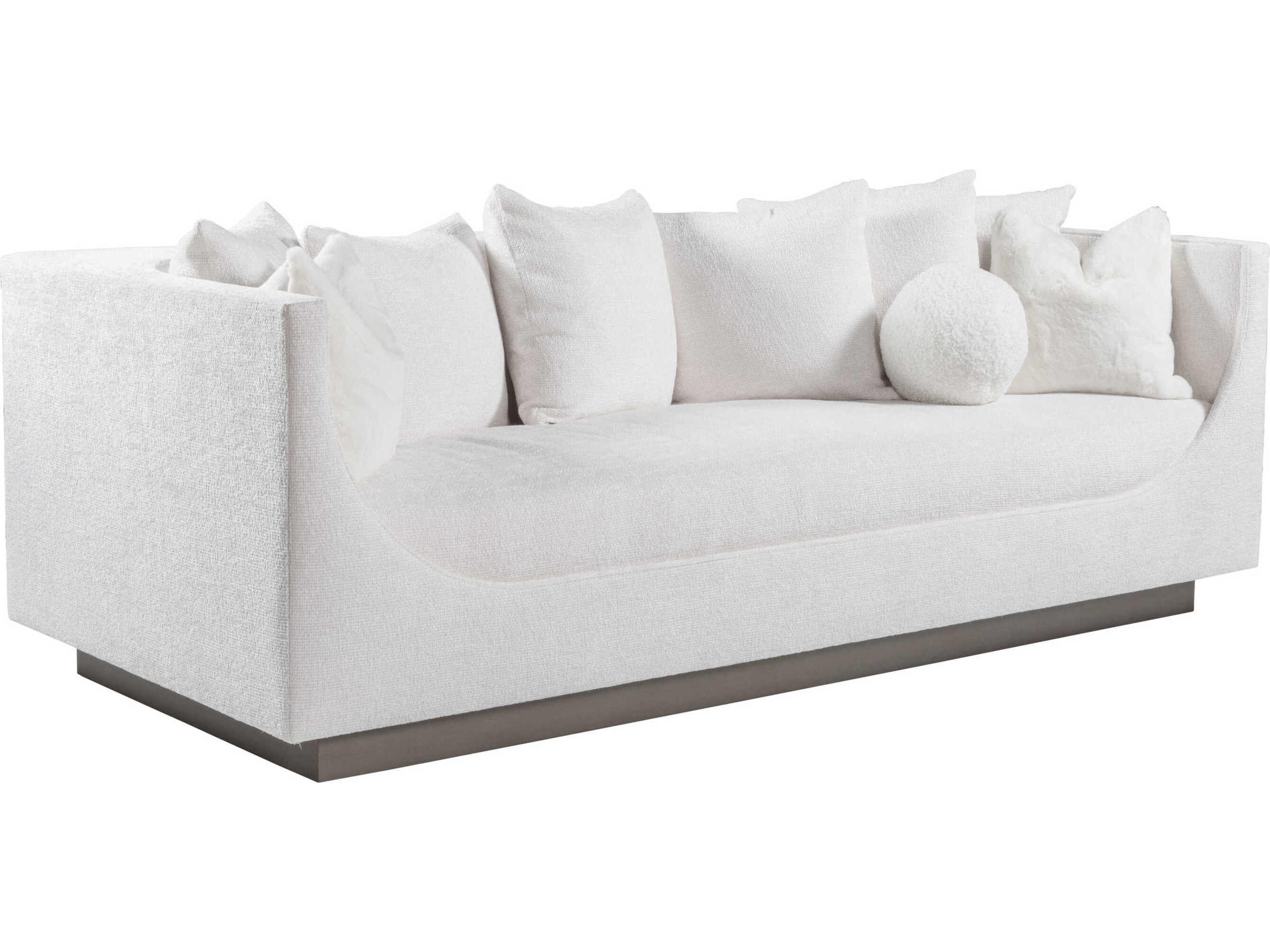 Upholstery Claudette White Upholstered Sofa