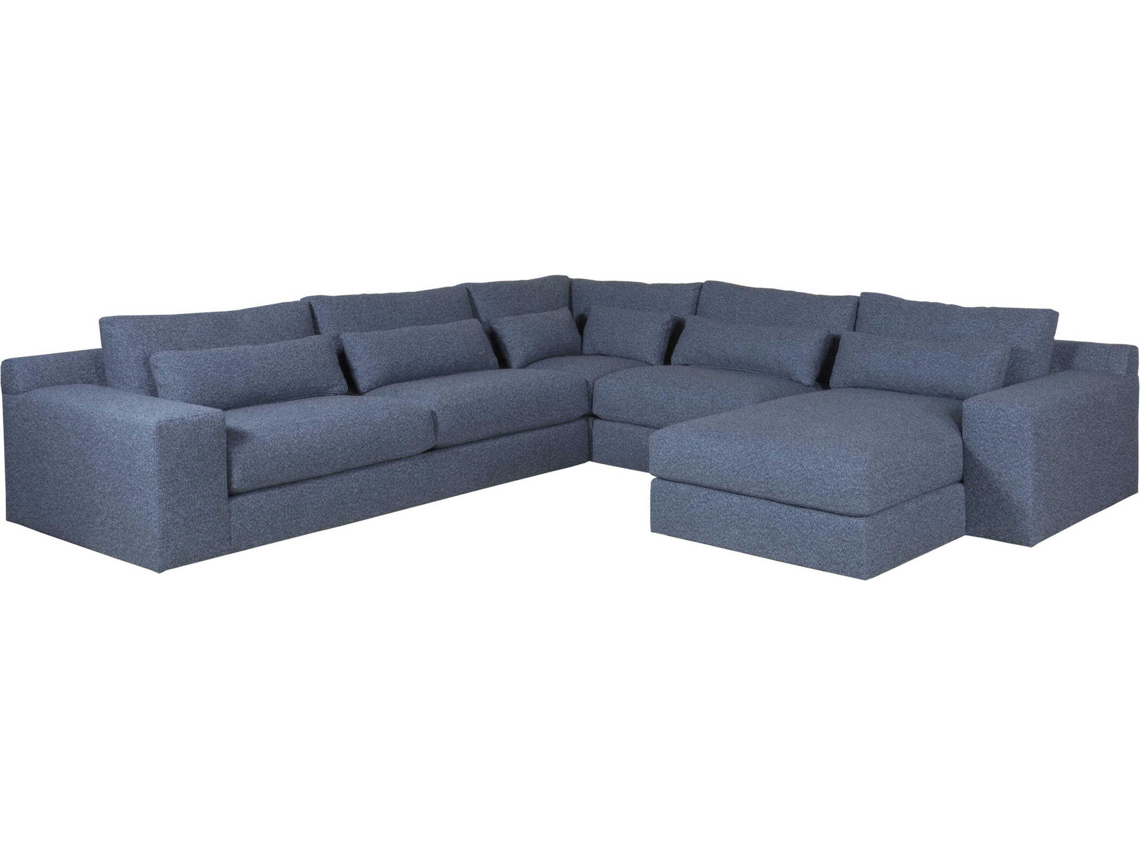 Upholstery Rita Blue Upholstered Sectional Sofa