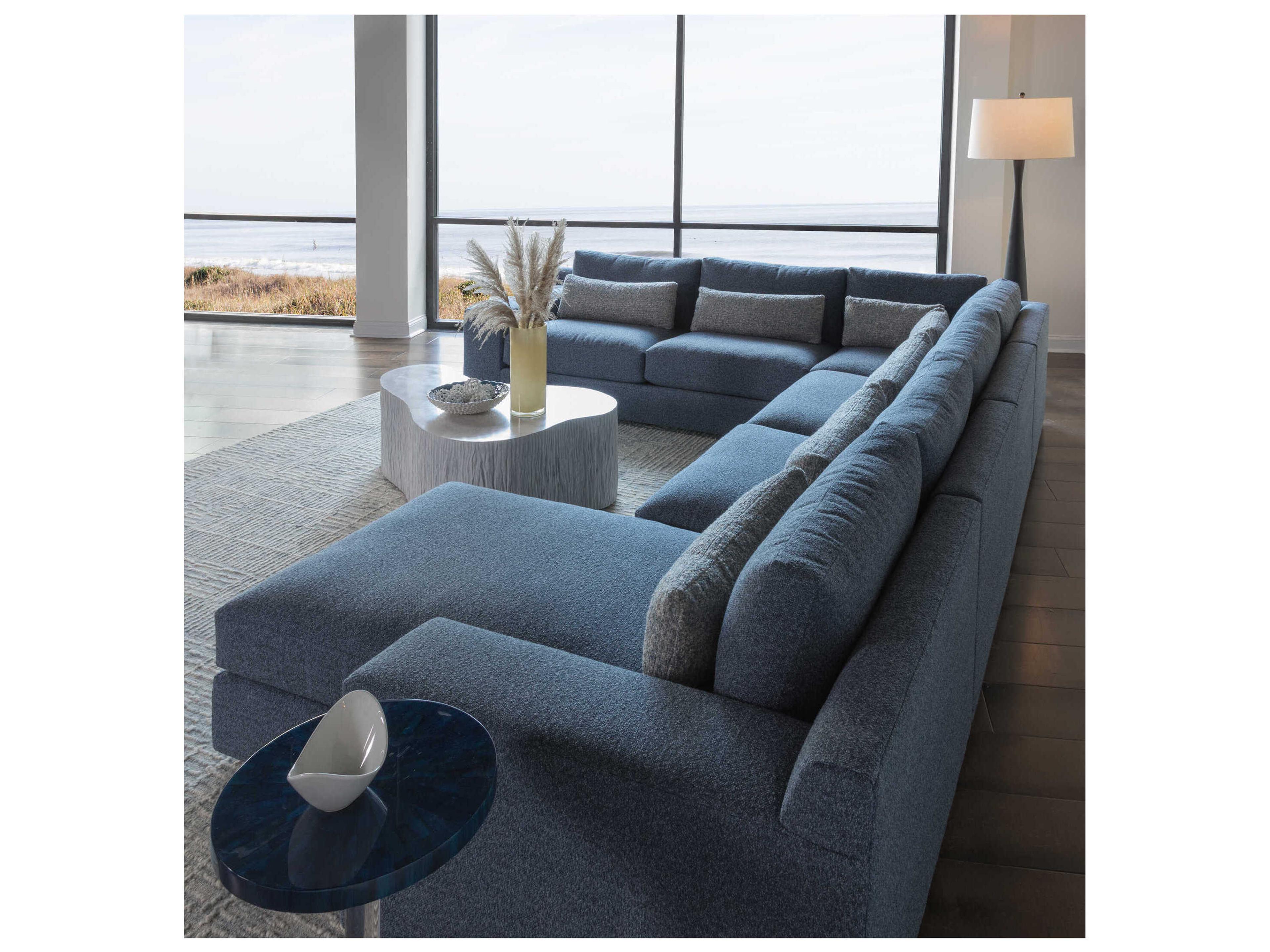 Artistica Upholstery Rita Blue Upholstered Sectional Sofa