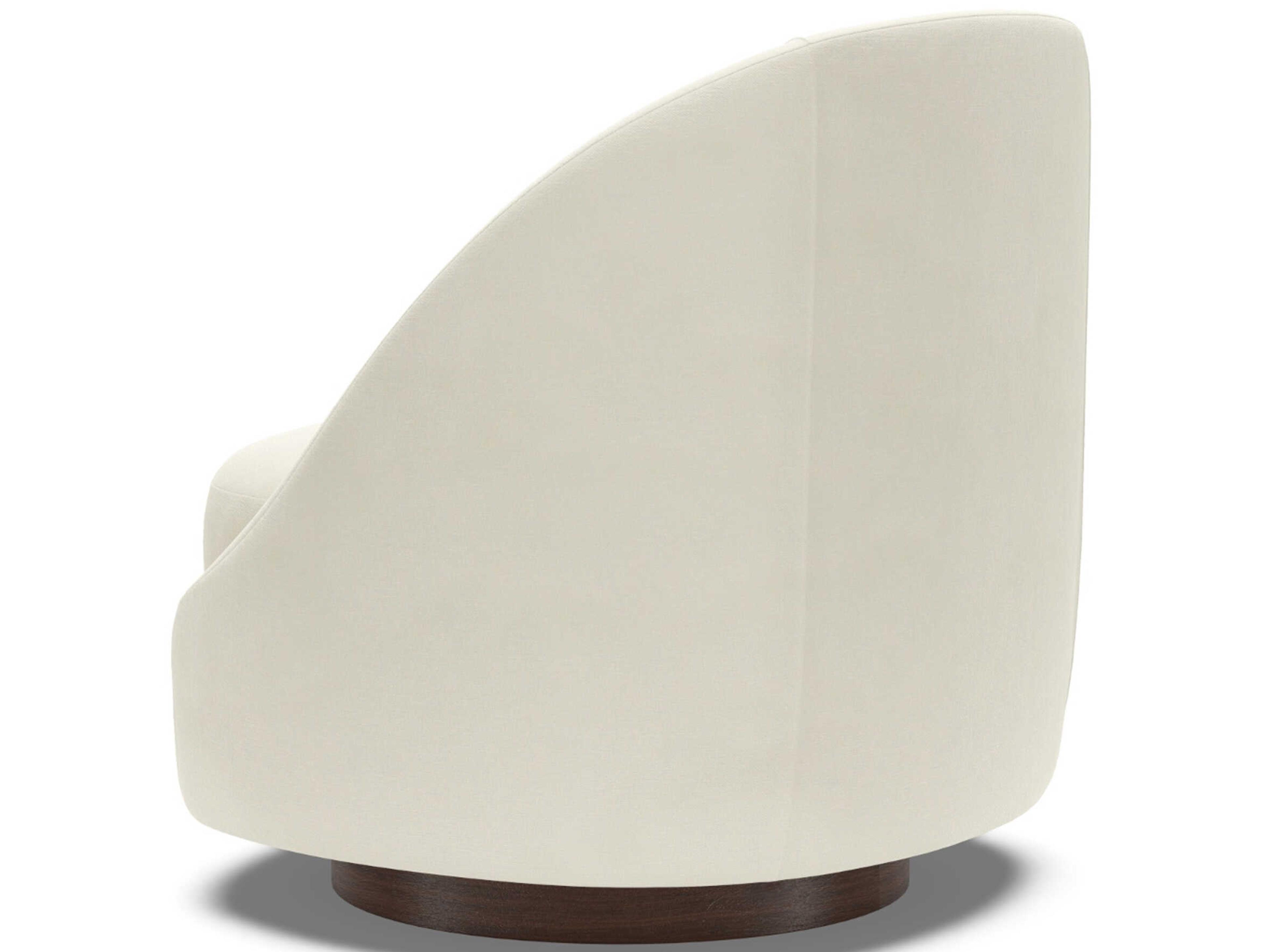Artistica Upholstery Genevieve Swivel White Accent Chair