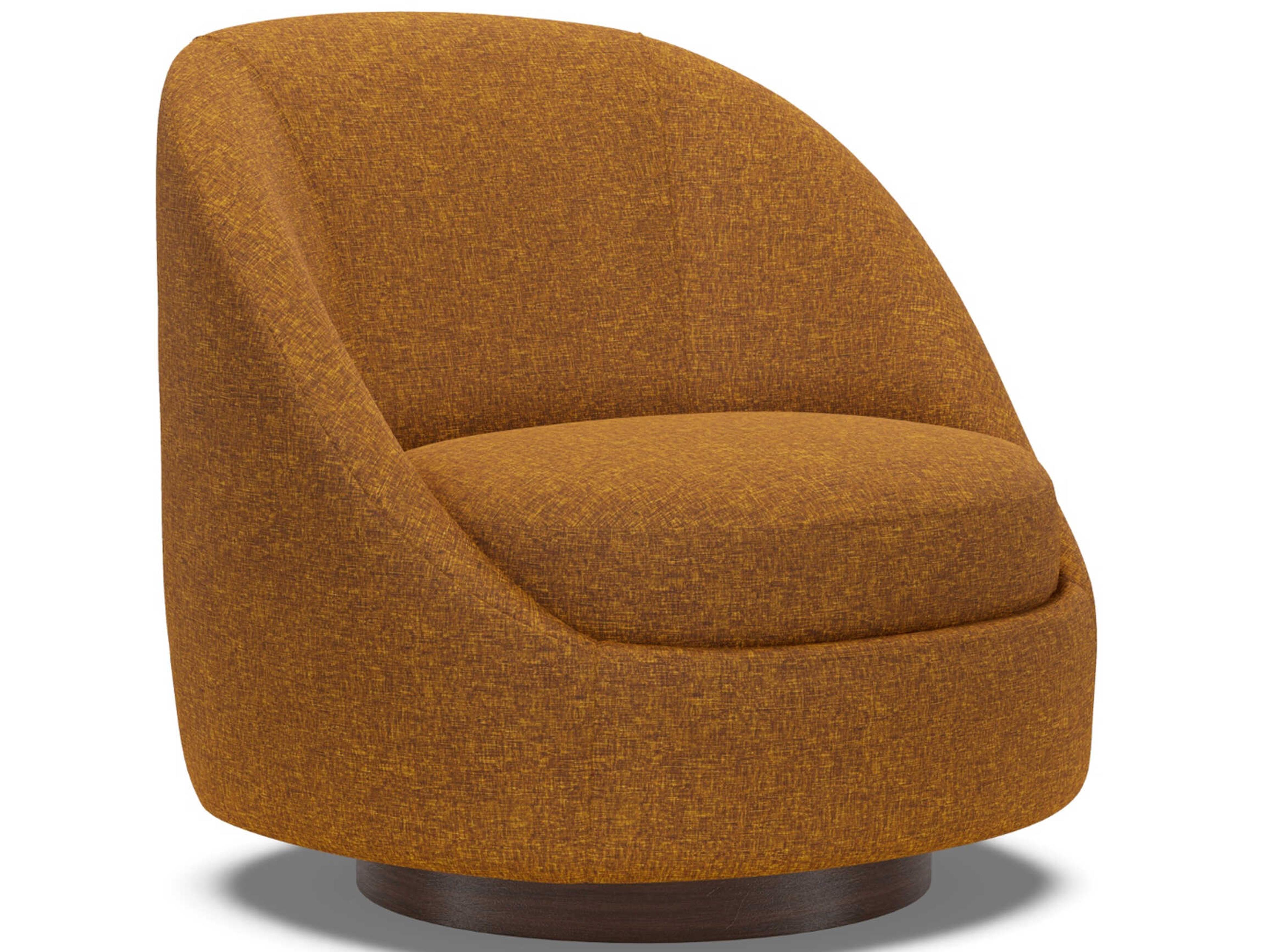 Upholstery Genevieve Swivel Brown Accent Chair