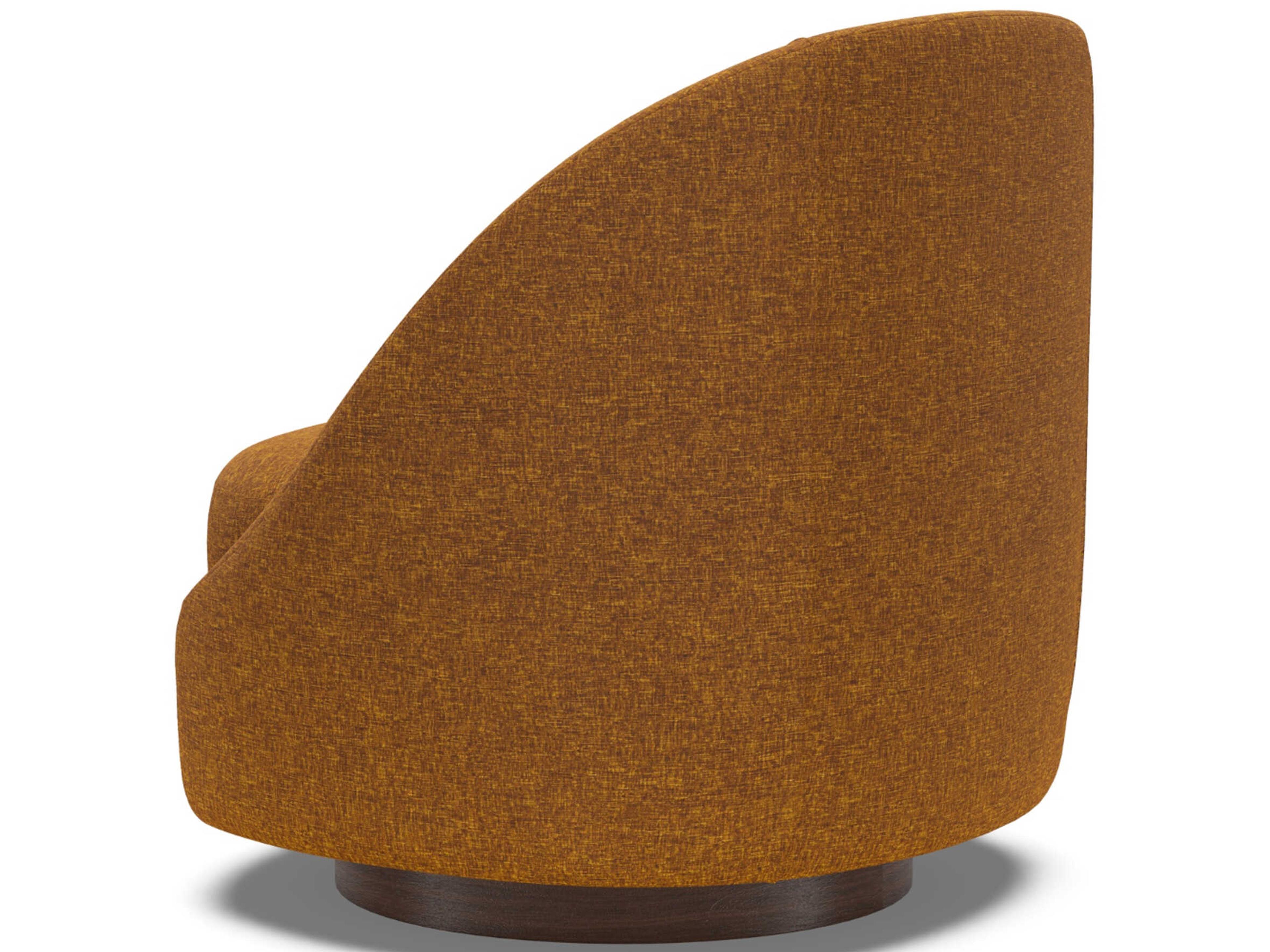 Artistica Upholstery Genevieve Swivel Brown Accent Chair