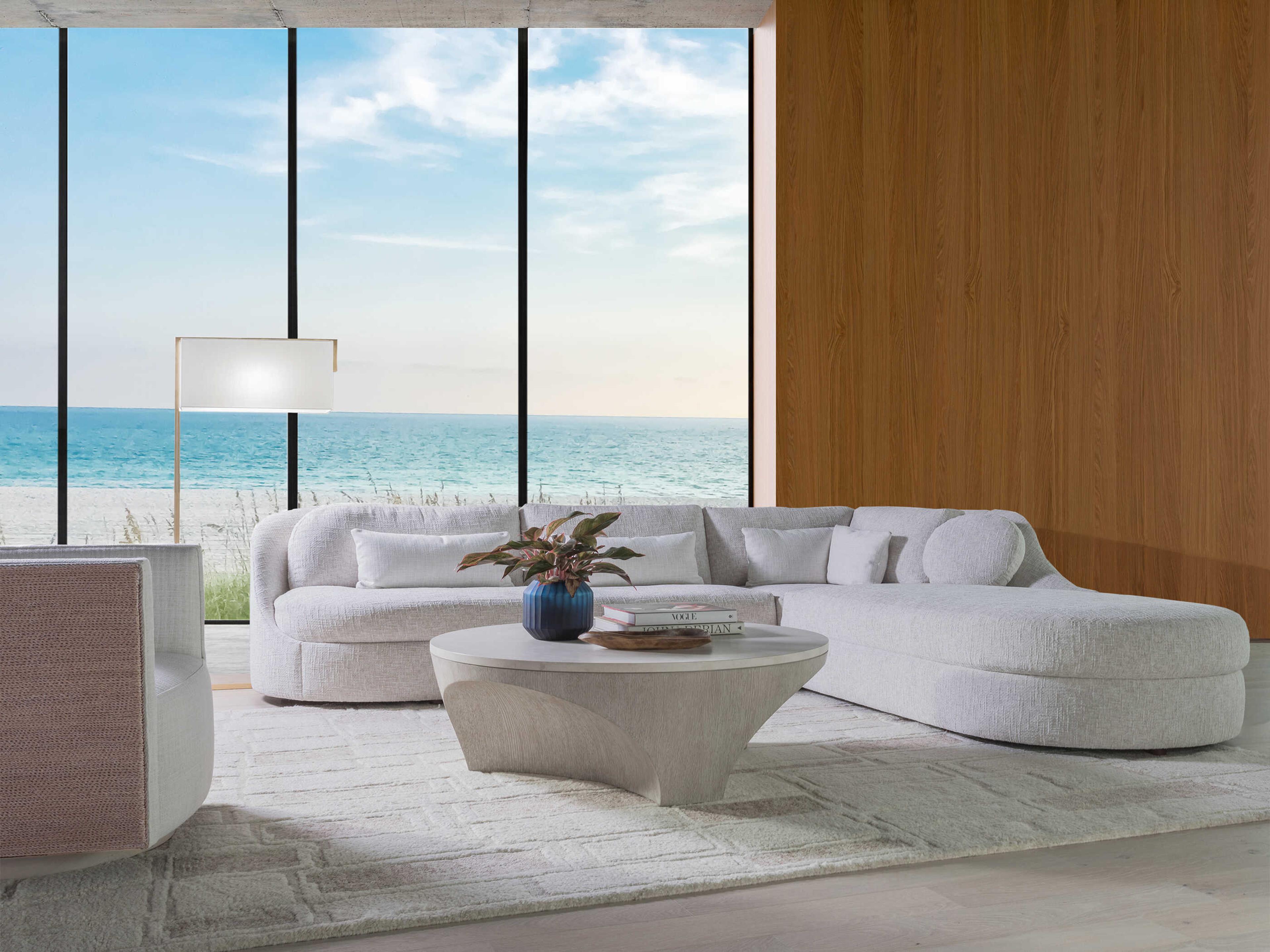 Artistica Upholstery Ava Gray Upholstered Sectional Sofa