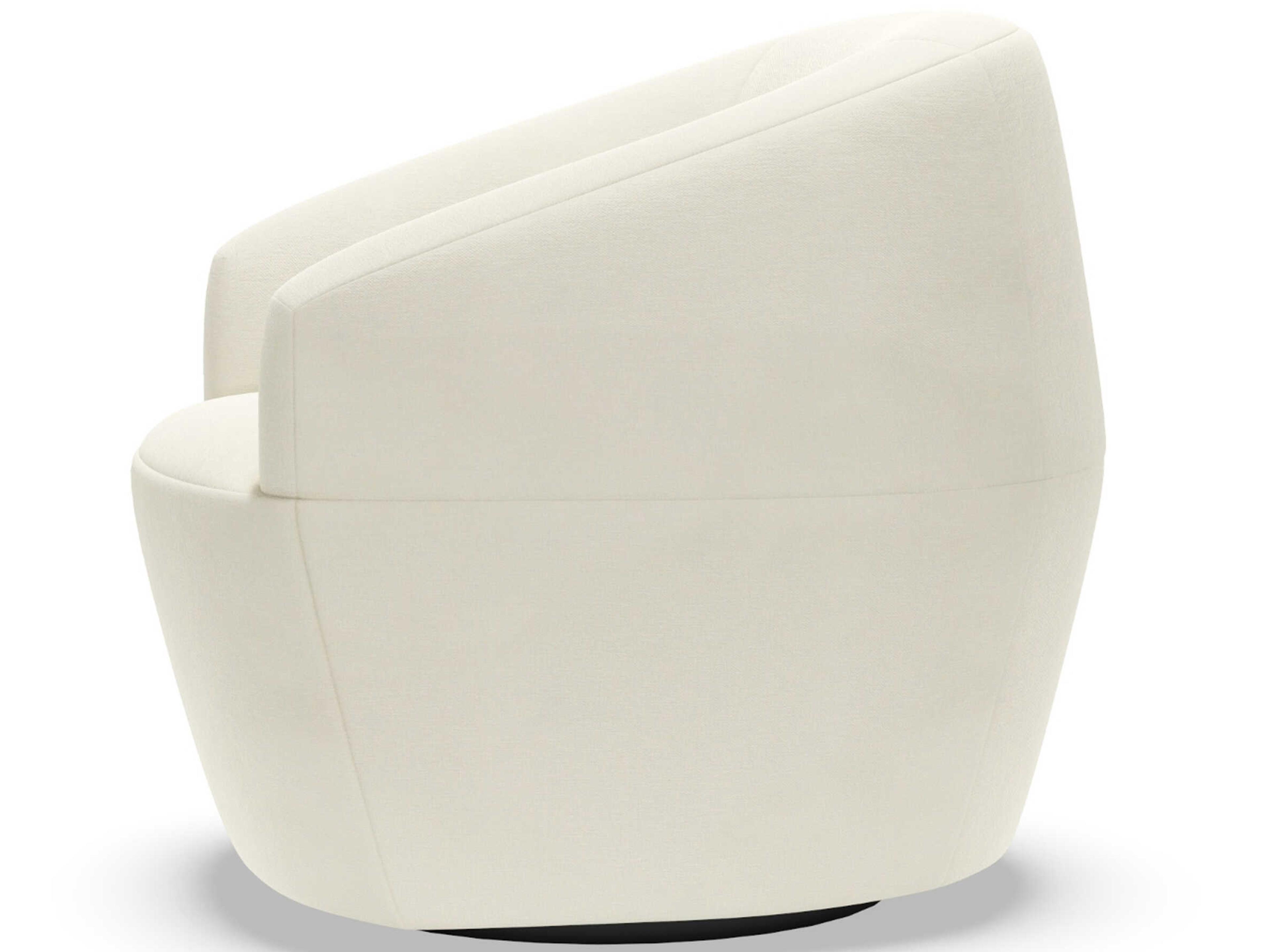 Artistica Upholstery Natalie Swivel White Accent Chair