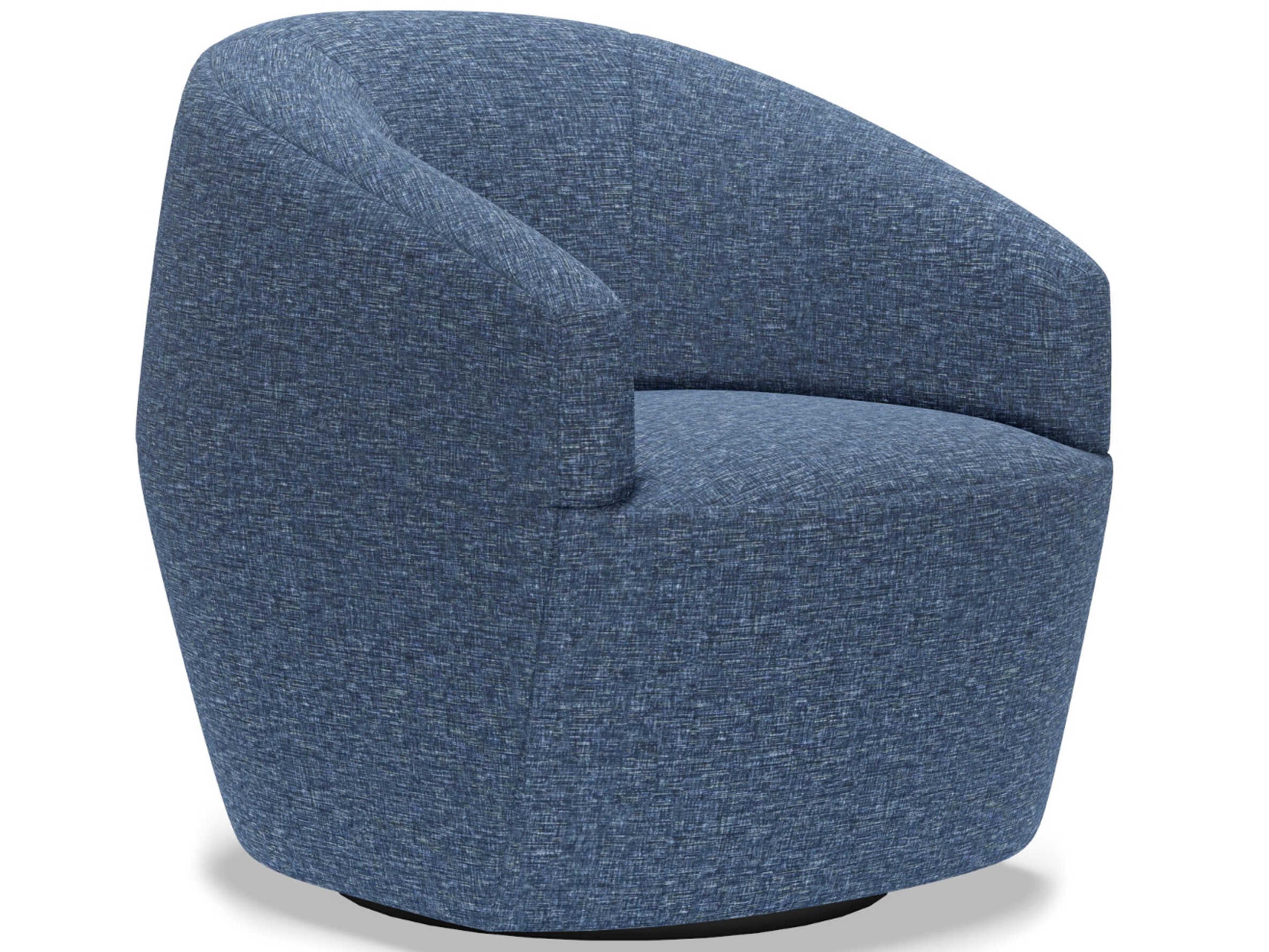 Upholstery Natalie Swivel Blue Accent Chair