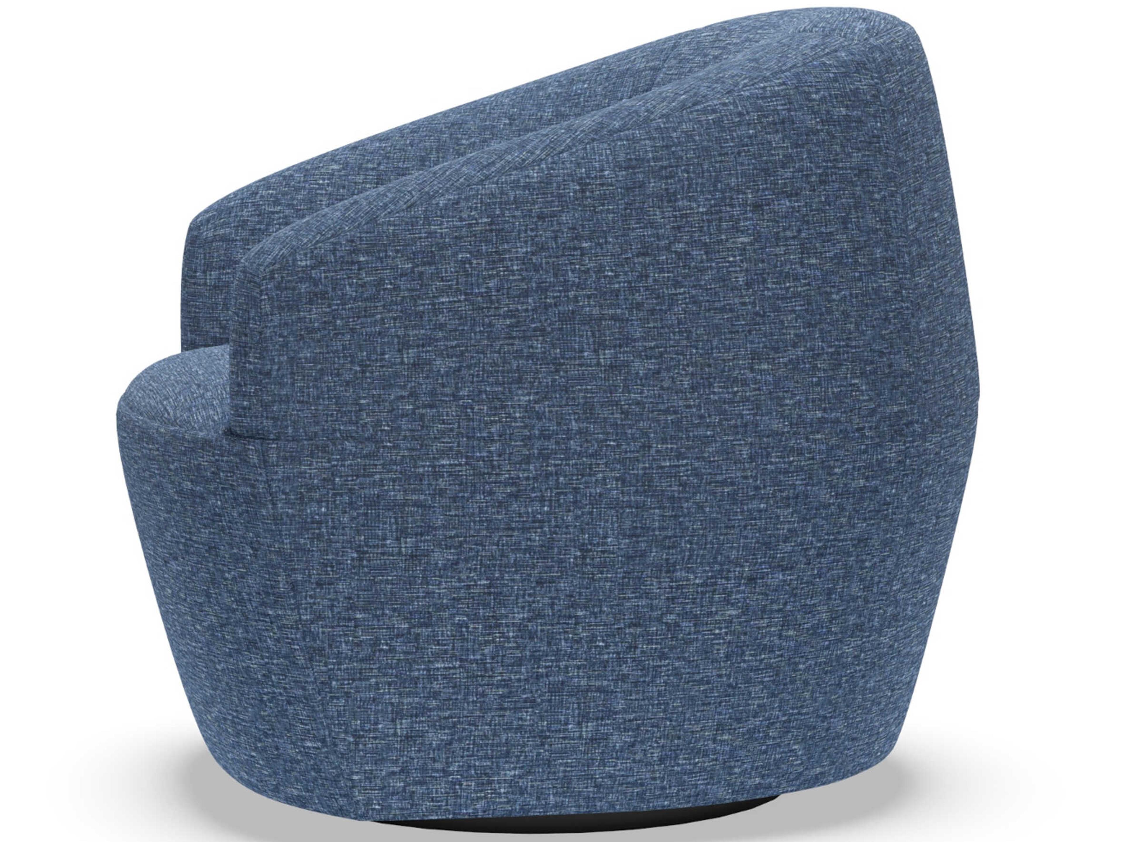 Artistica Upholstery Natalie Swivel Blue Accent Chair