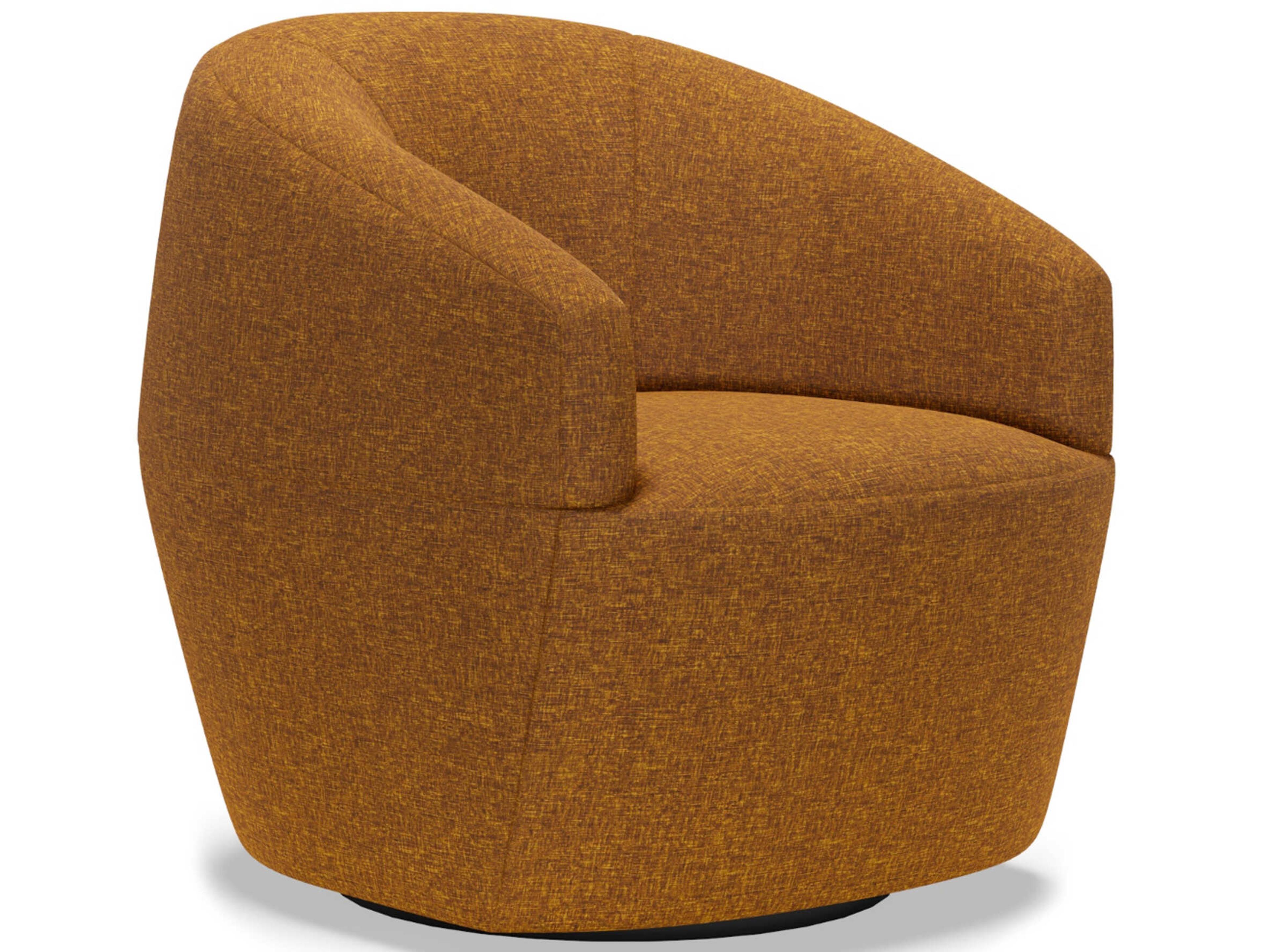 Upholstery Natalie Swivel Brown Accent Chair