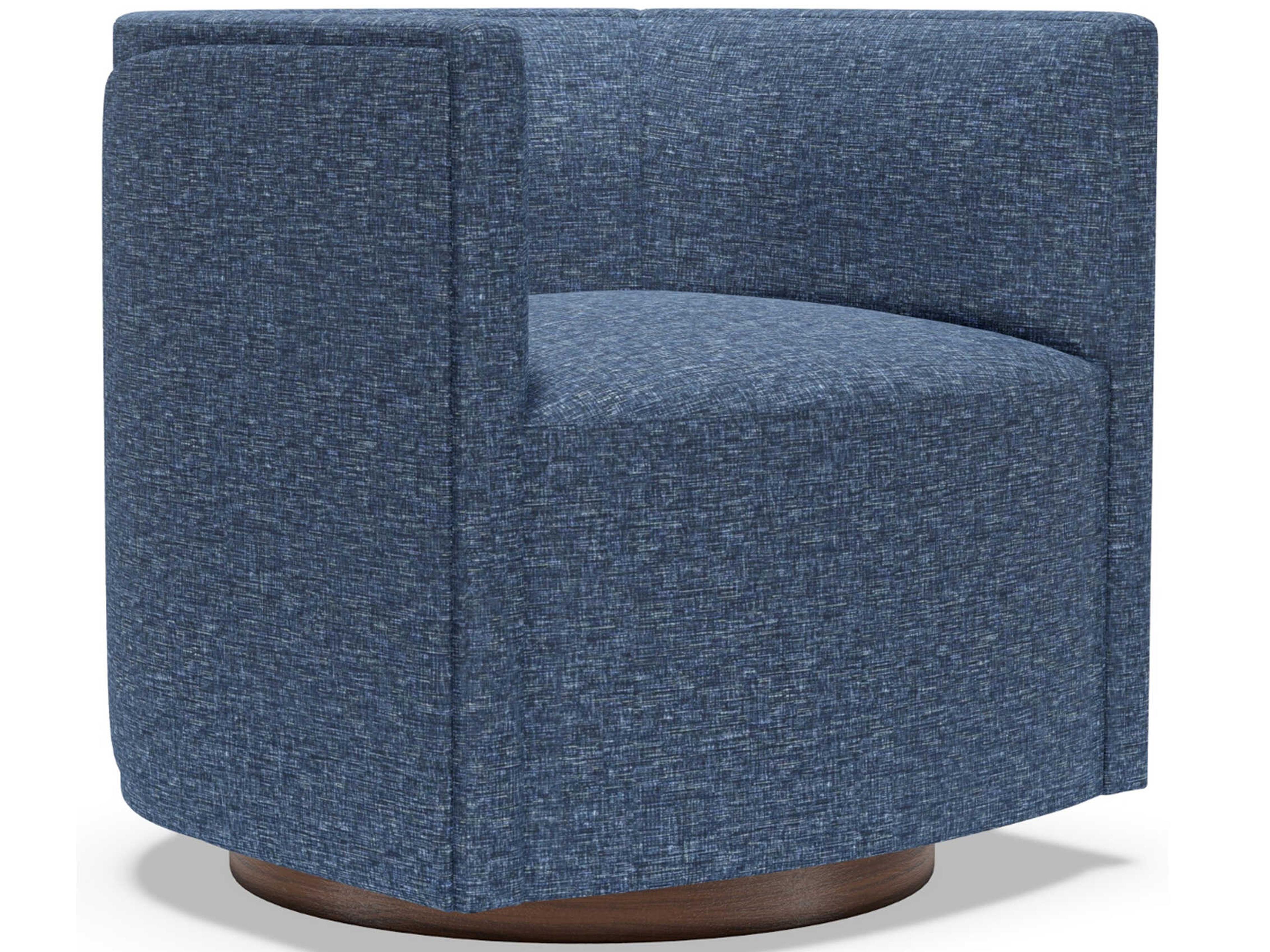 Upholstery Ingrid Swivel Blue Accent Chair
