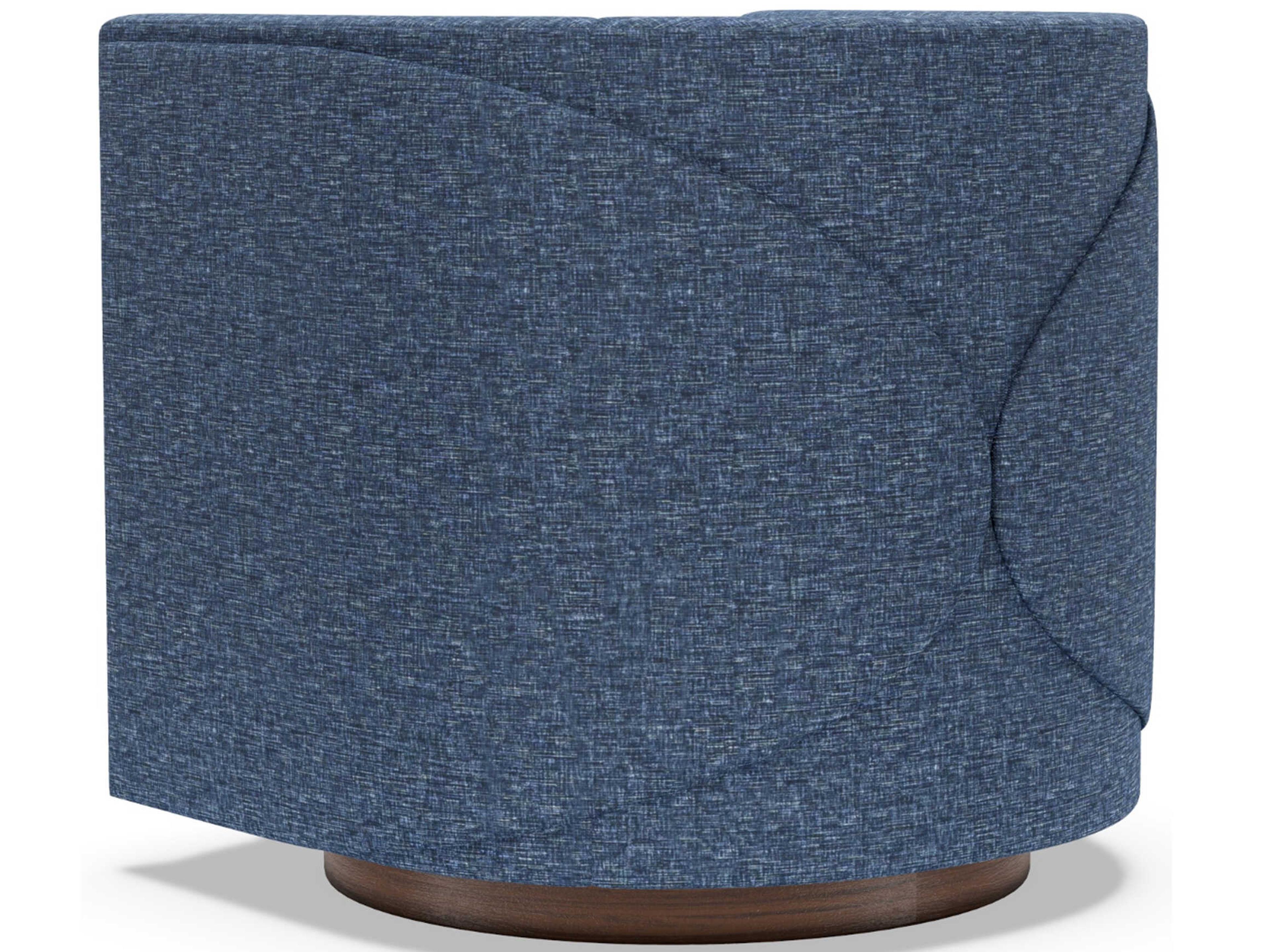 Artistica Upholstery Ingrid Swivel Blue Accent Chair