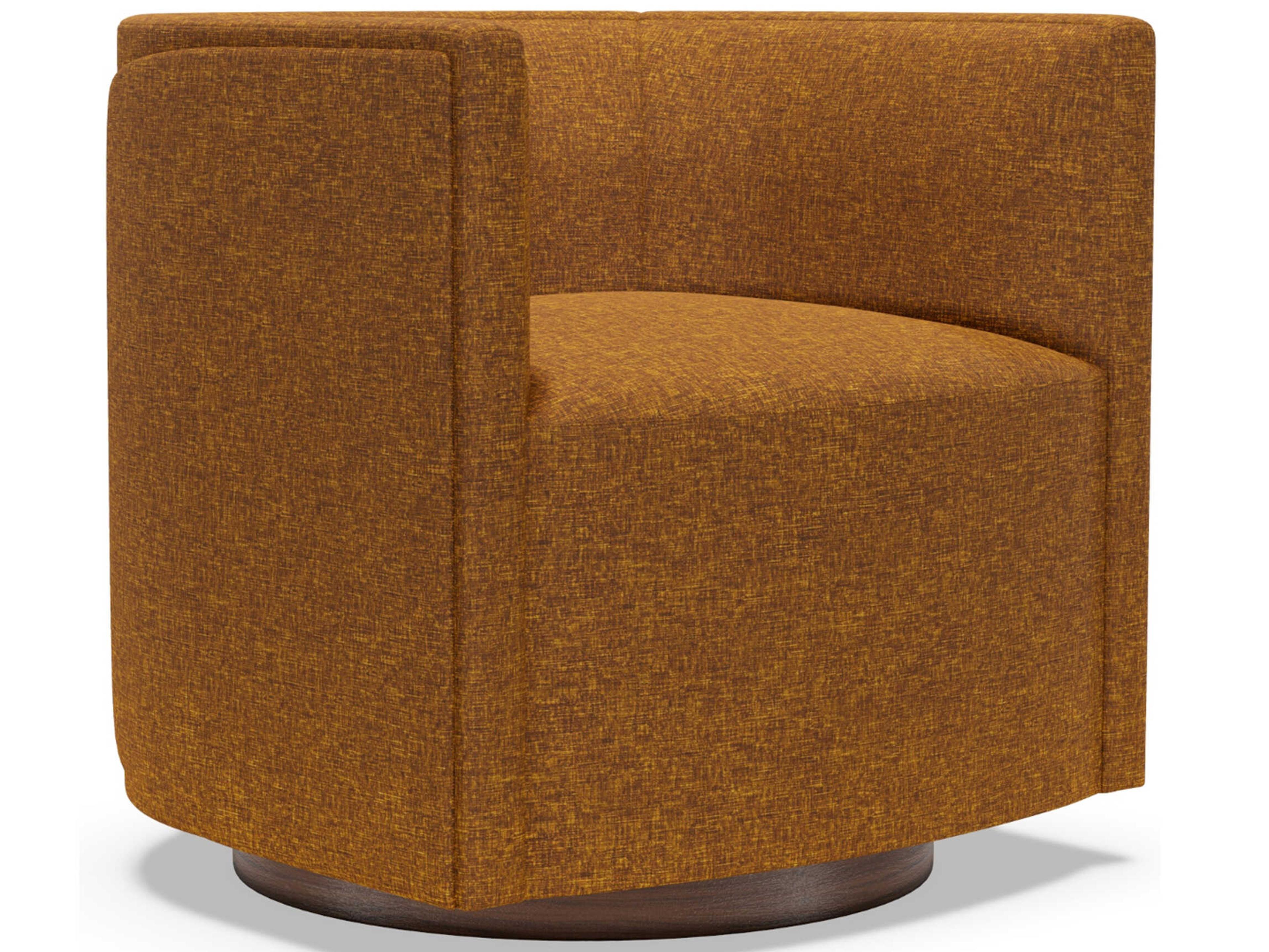 Upholstery Ingrid Swivel Brown Accent Chair