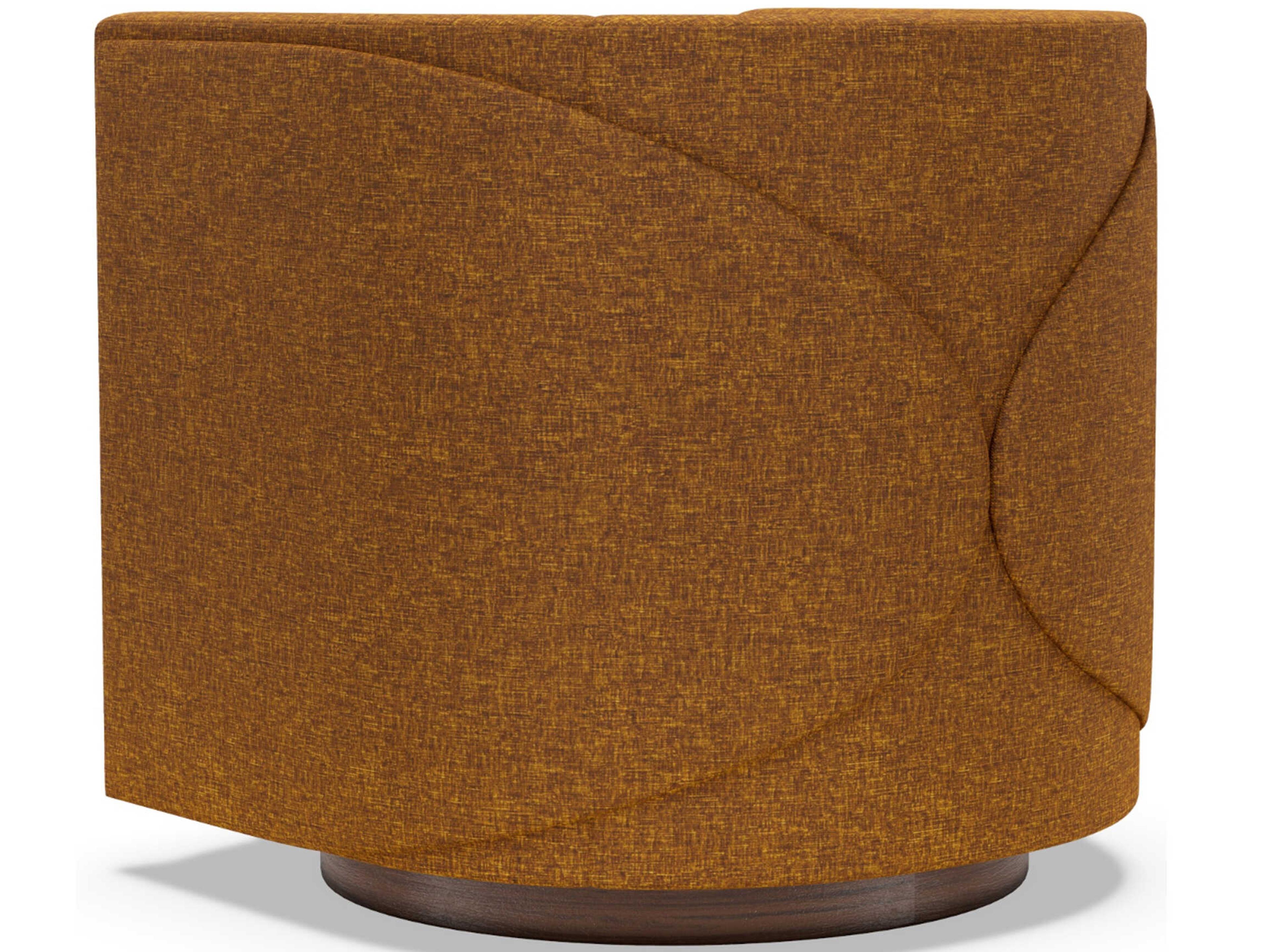 Artistica Upholstery Ingrid Swivel Brown Accent Chair