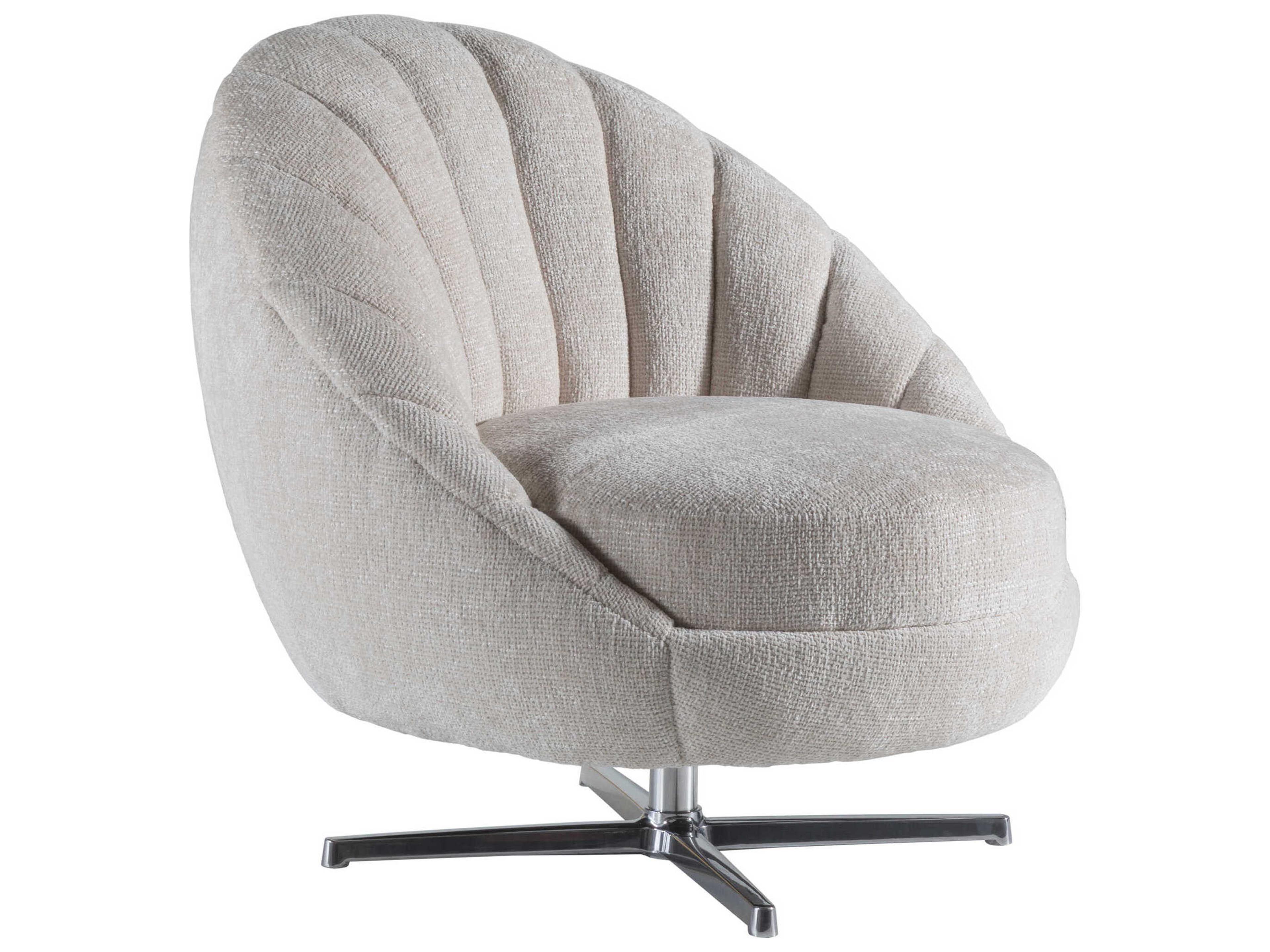 Upholstery Swivel Cream Accent Chair Lucille