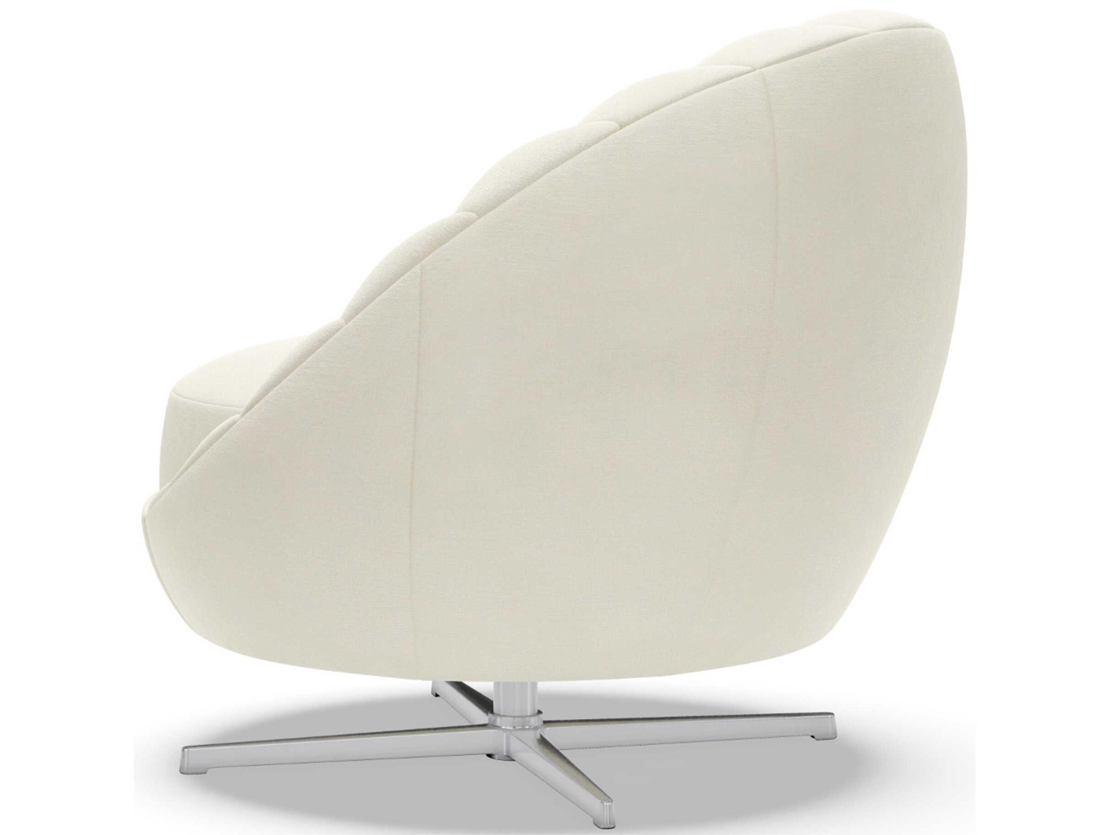 Artistica Upholstery Lucille Swivel White Accent Chair