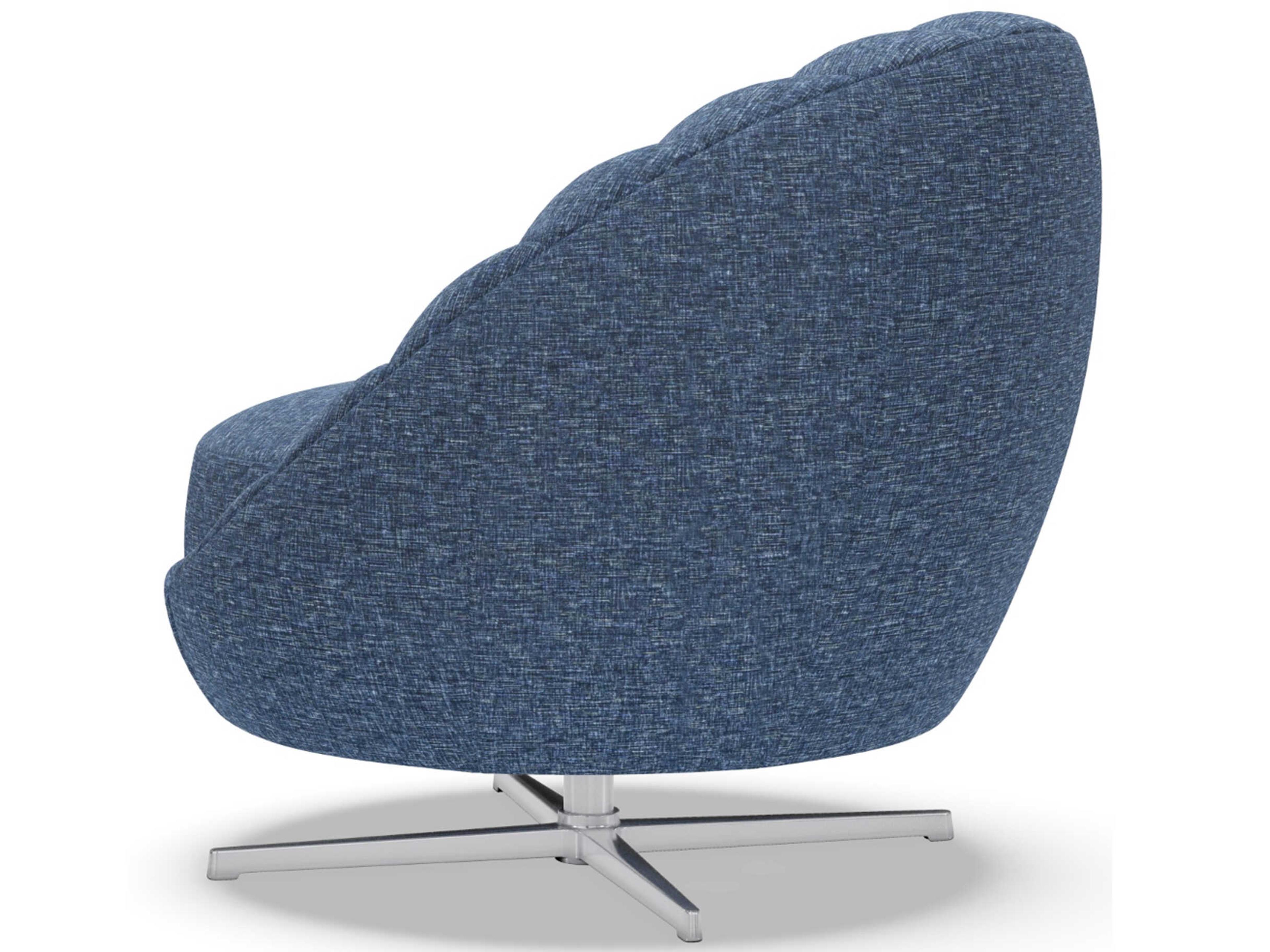 Artistica Upholstery Lucille Swivel Blue Accent Chair