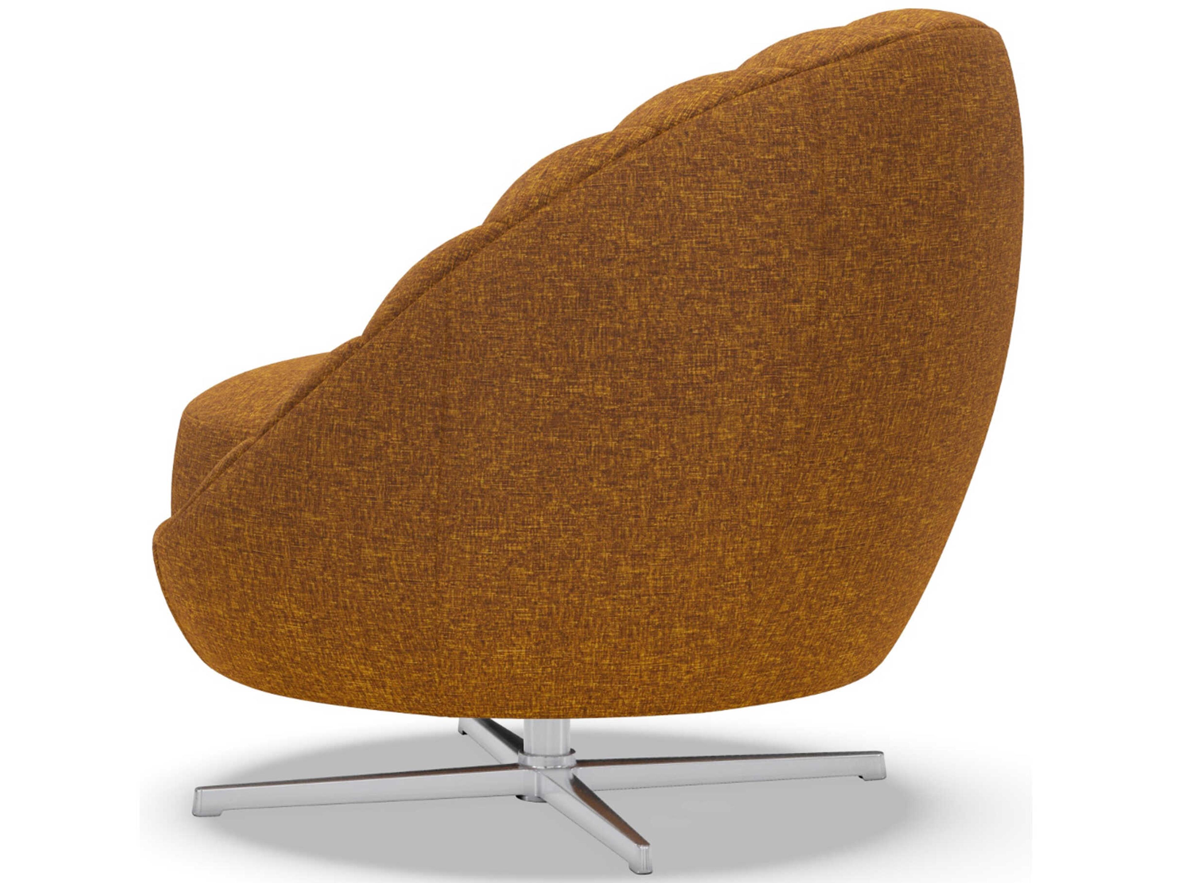 Artistica Upholstery Lucille Swivel Brown Accent Chair