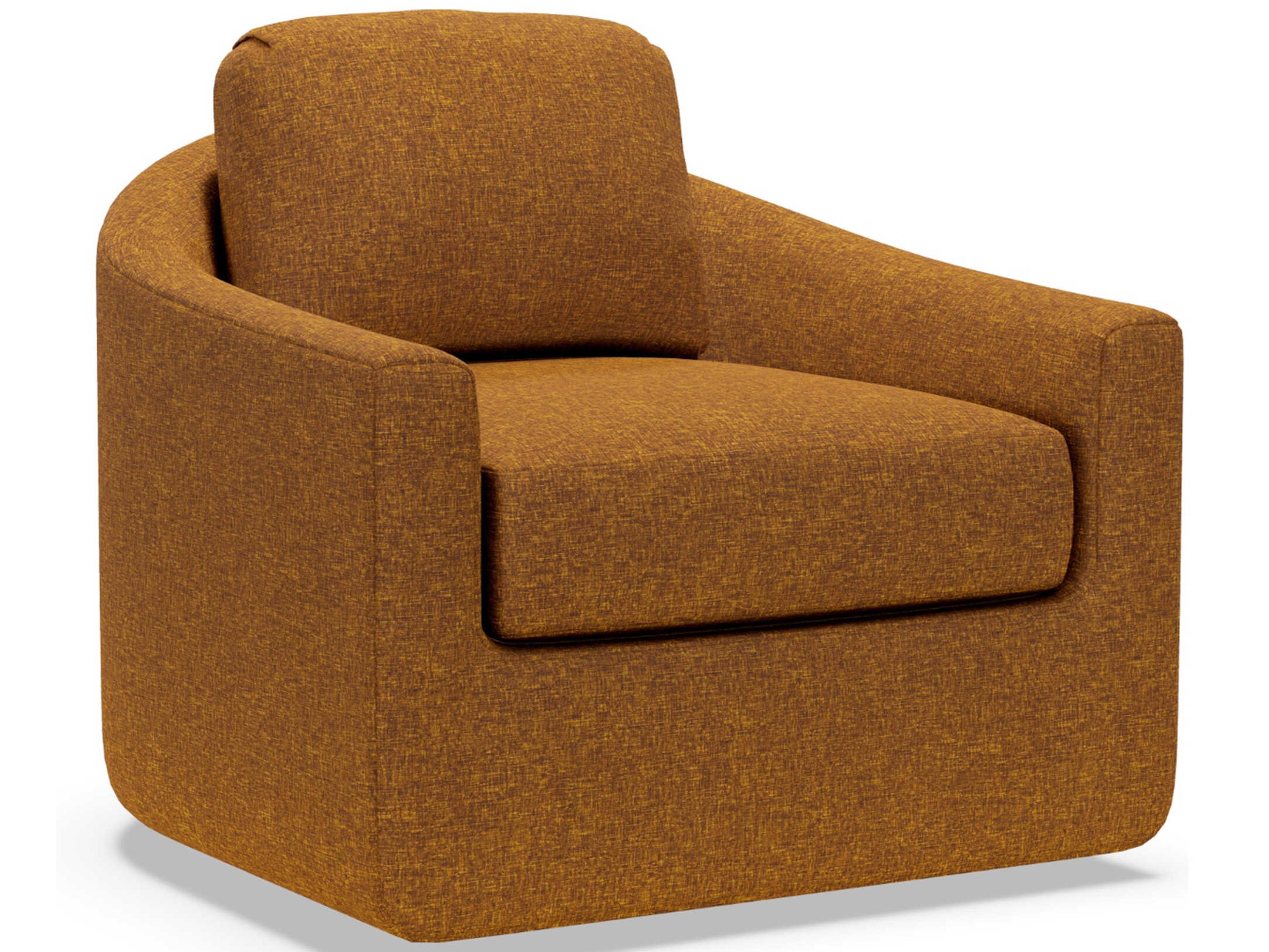 Upholstery Liz Swivel Brown Accent Chair