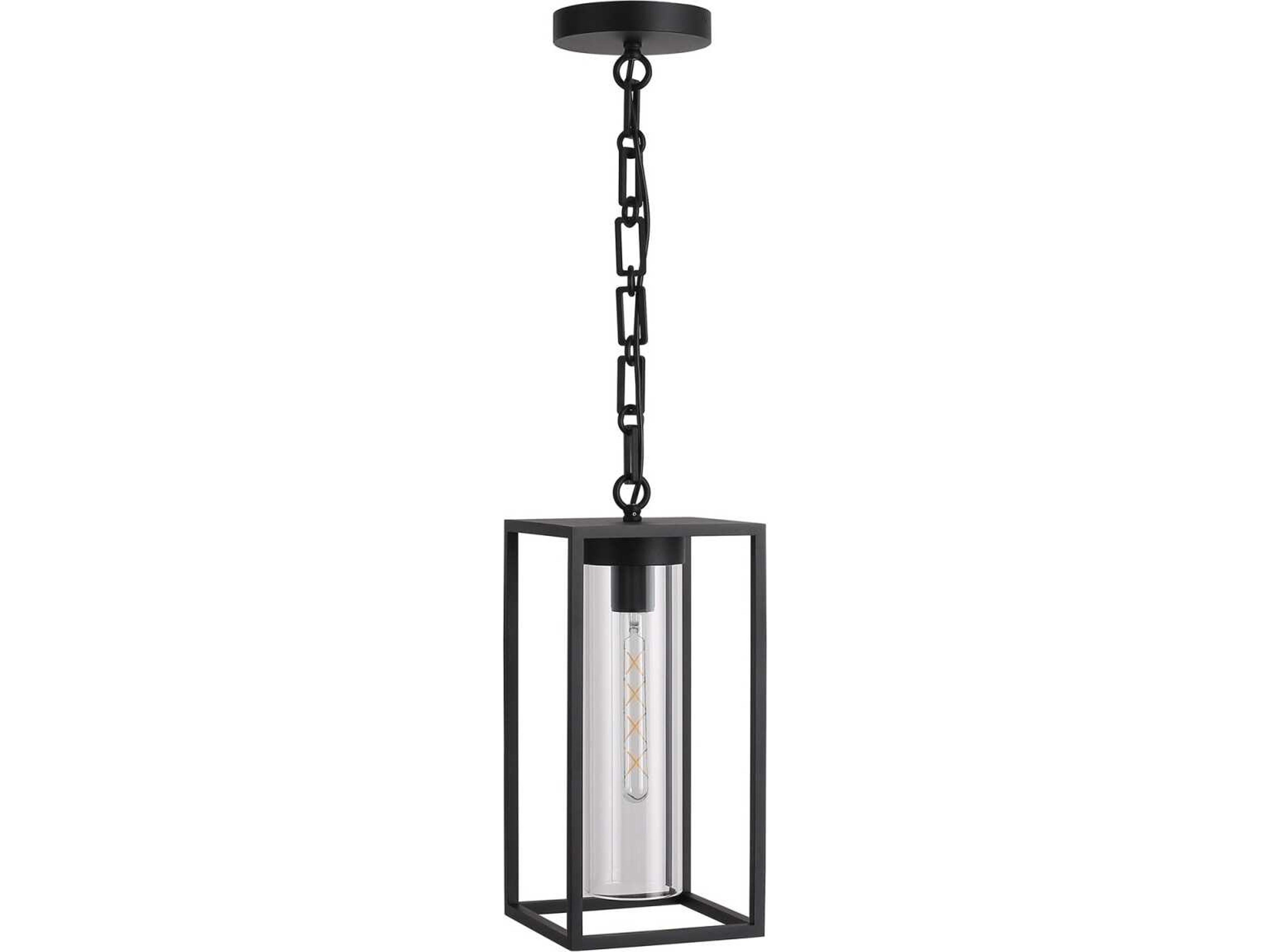 Avenue Outdoor Modern LED Pendant Light in Black