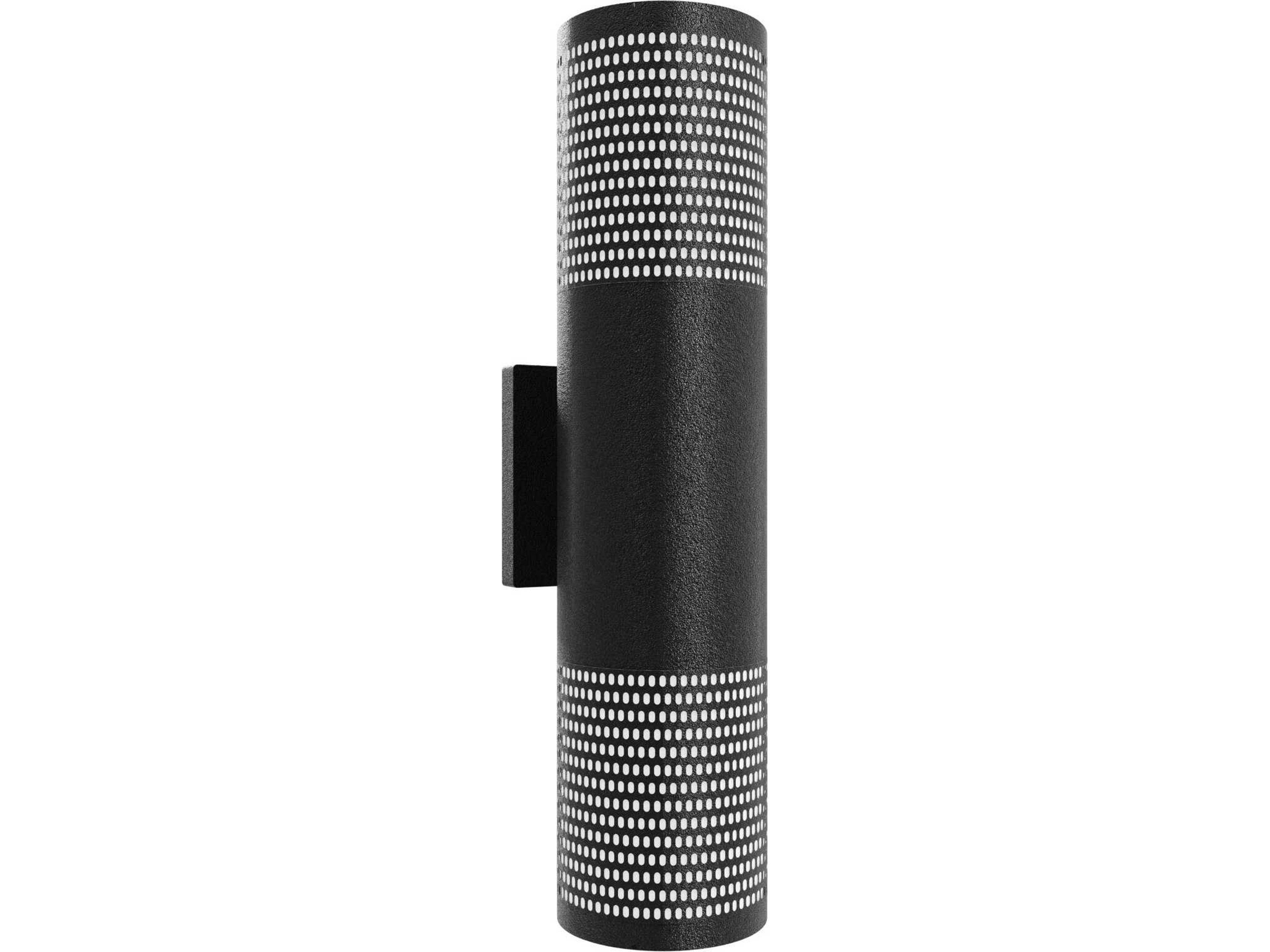Avenue Outdoor LED Wall Sconce Black Cylindrical