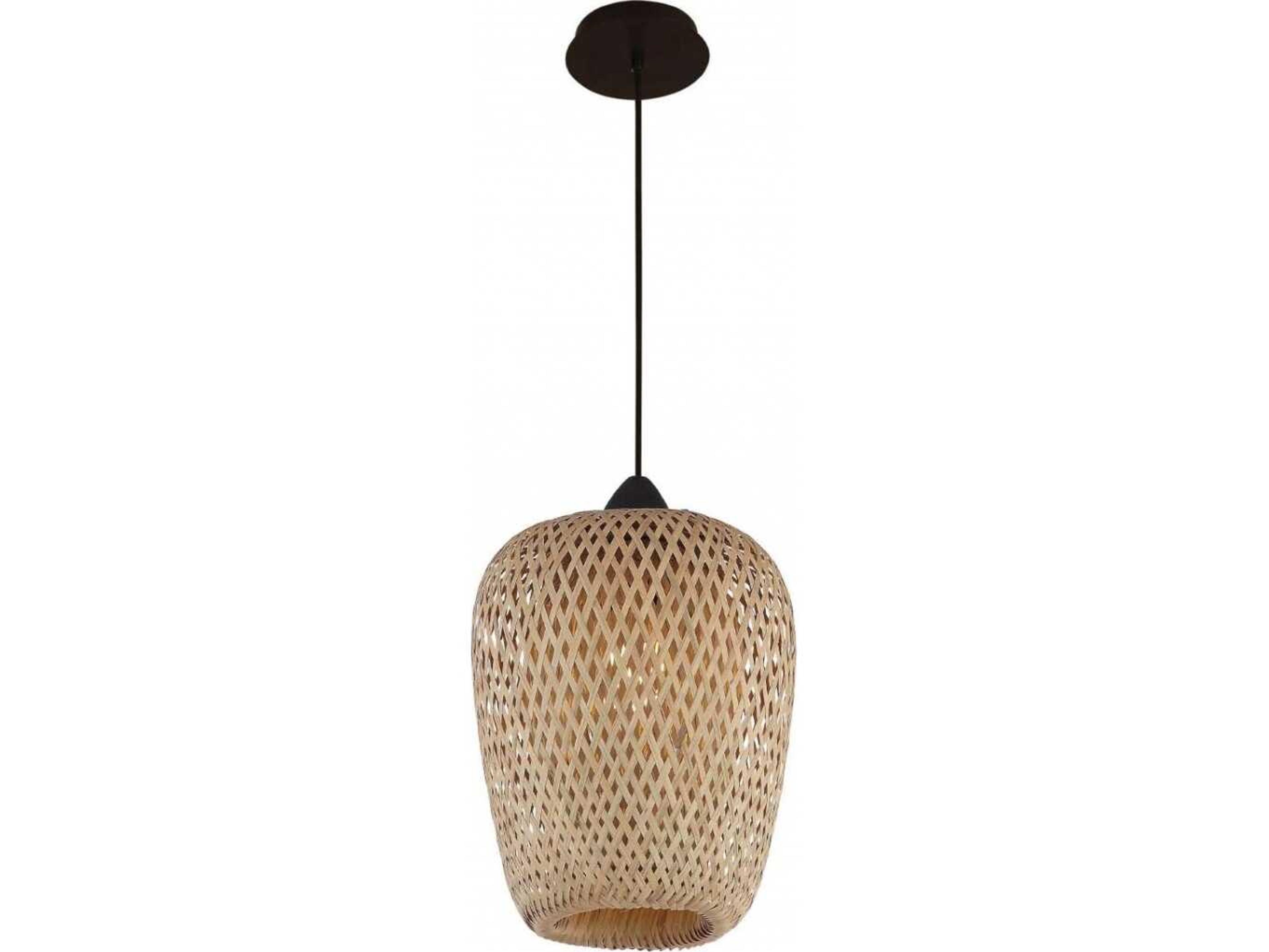 Tulum Wicker Pendant Light Natural Bamboo