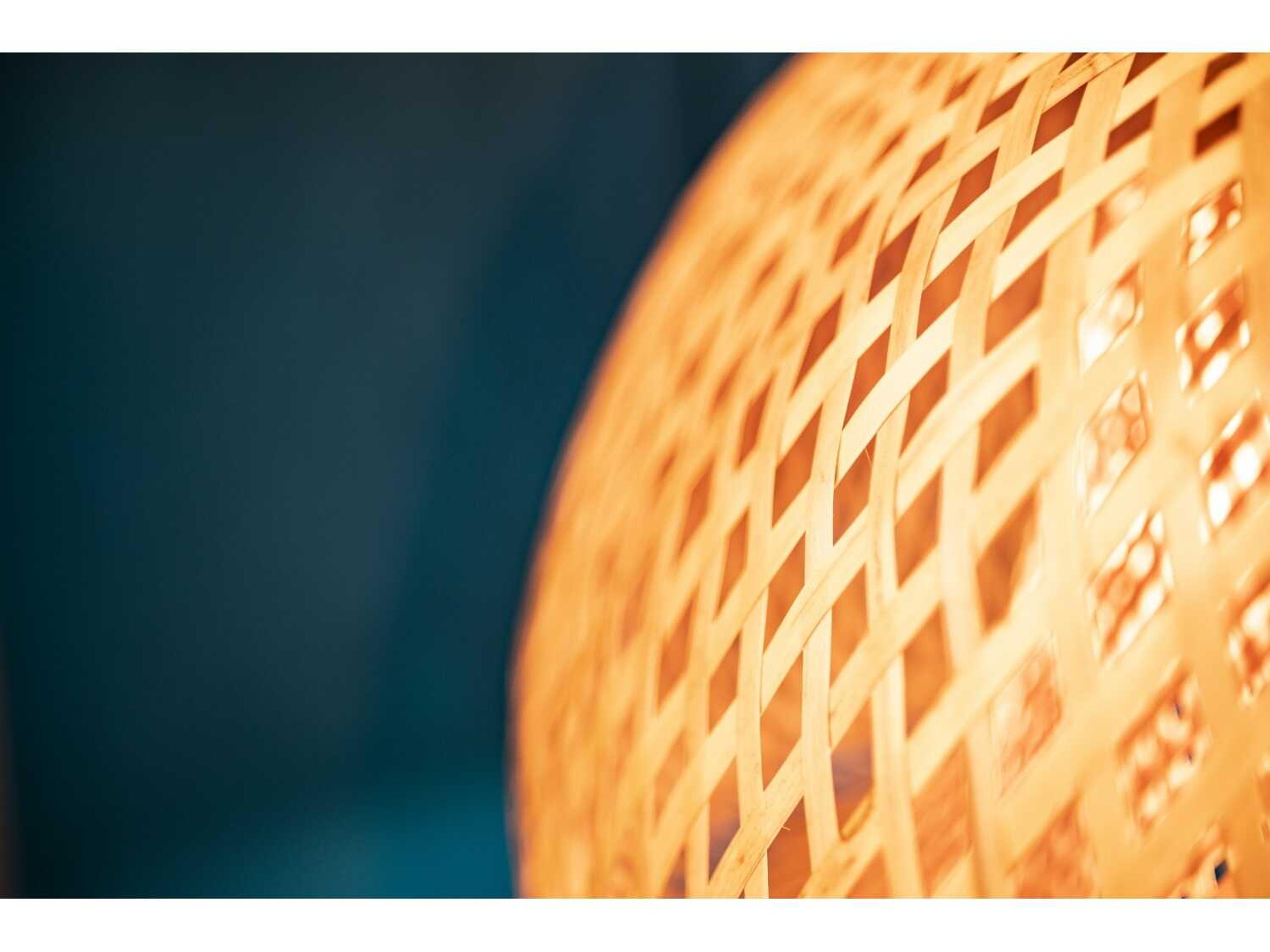 Avenue Lighting Tulum 1-Light Bamboo Wicker Black Brown Mini Pendant