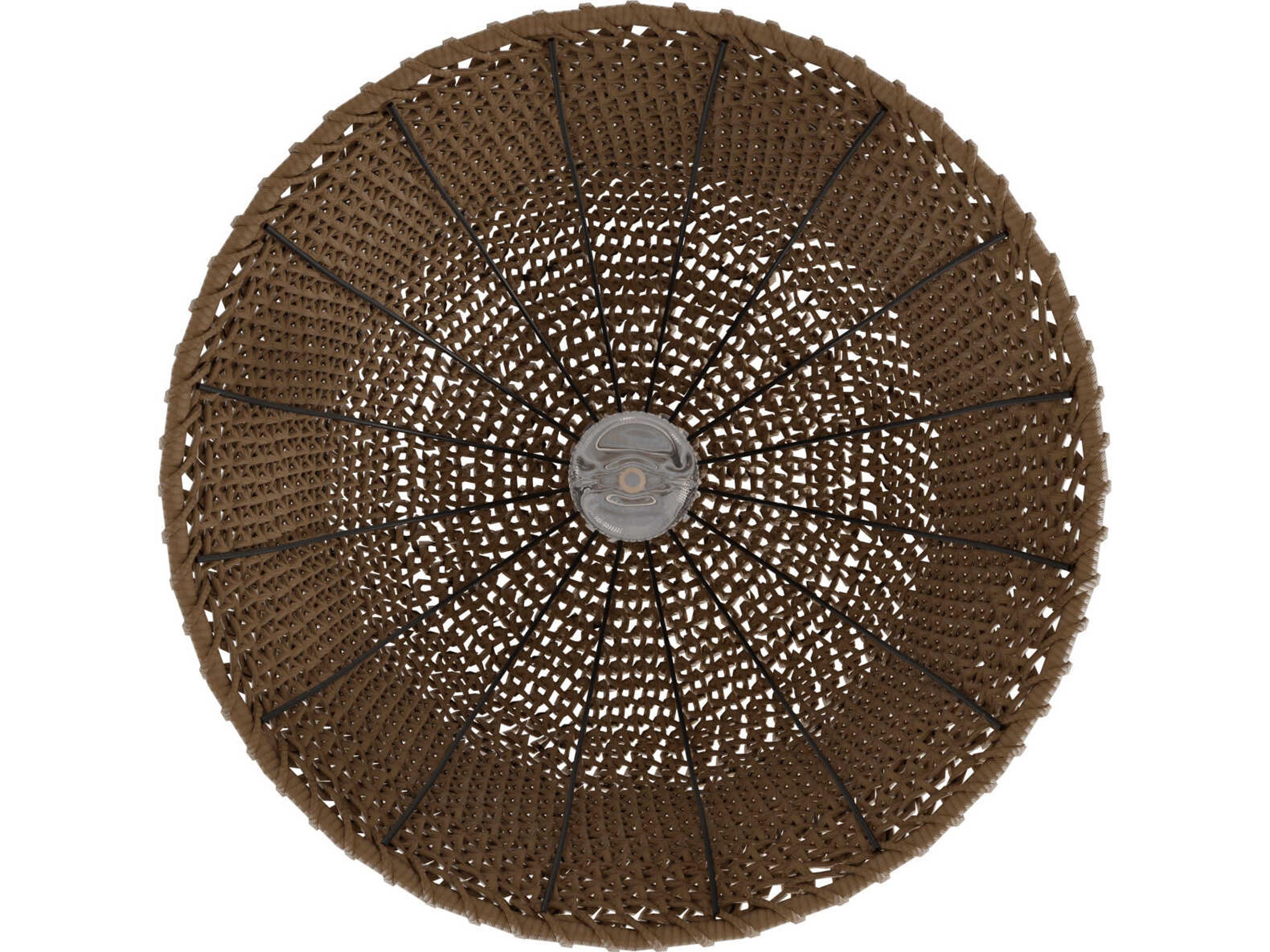 Avenue Lighting Malibu 1-Light Natural Hemp Rope Brown Bell Pendant