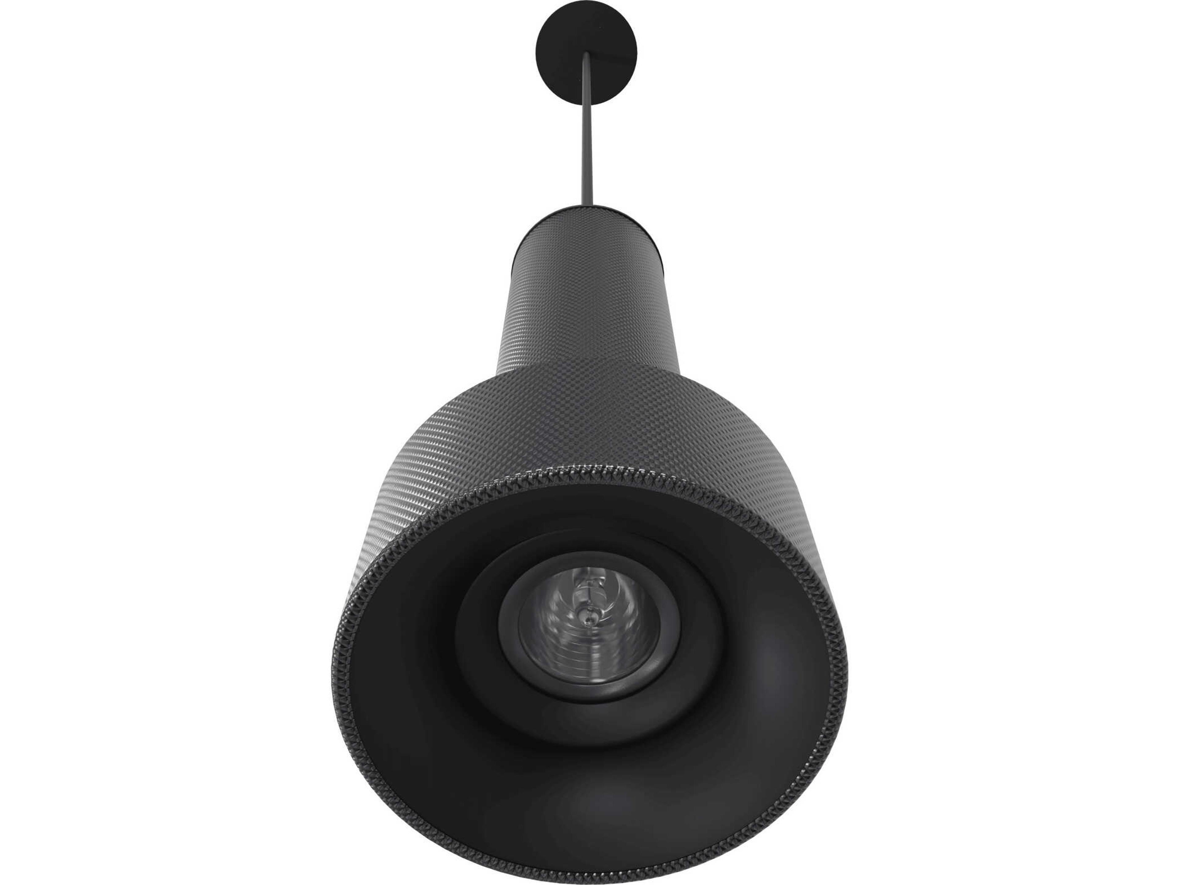 Avenue Lighting Cicada 1-Light Knurled Dark Grey Cylinder Mini Pendant