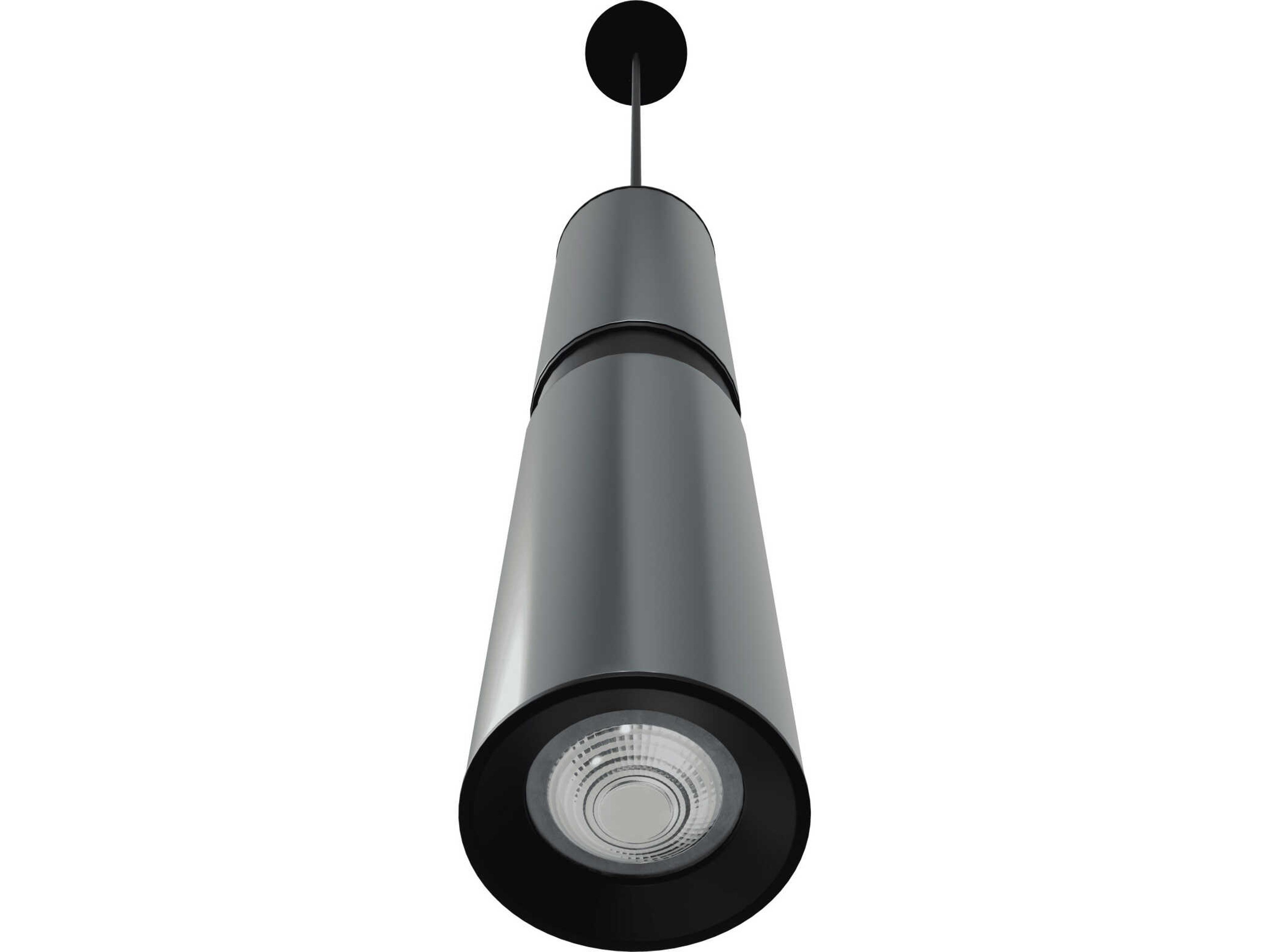 Avenue Lighting Cicada 1-Light Knurled Dark Grey Black Cylinder Mini Pendant