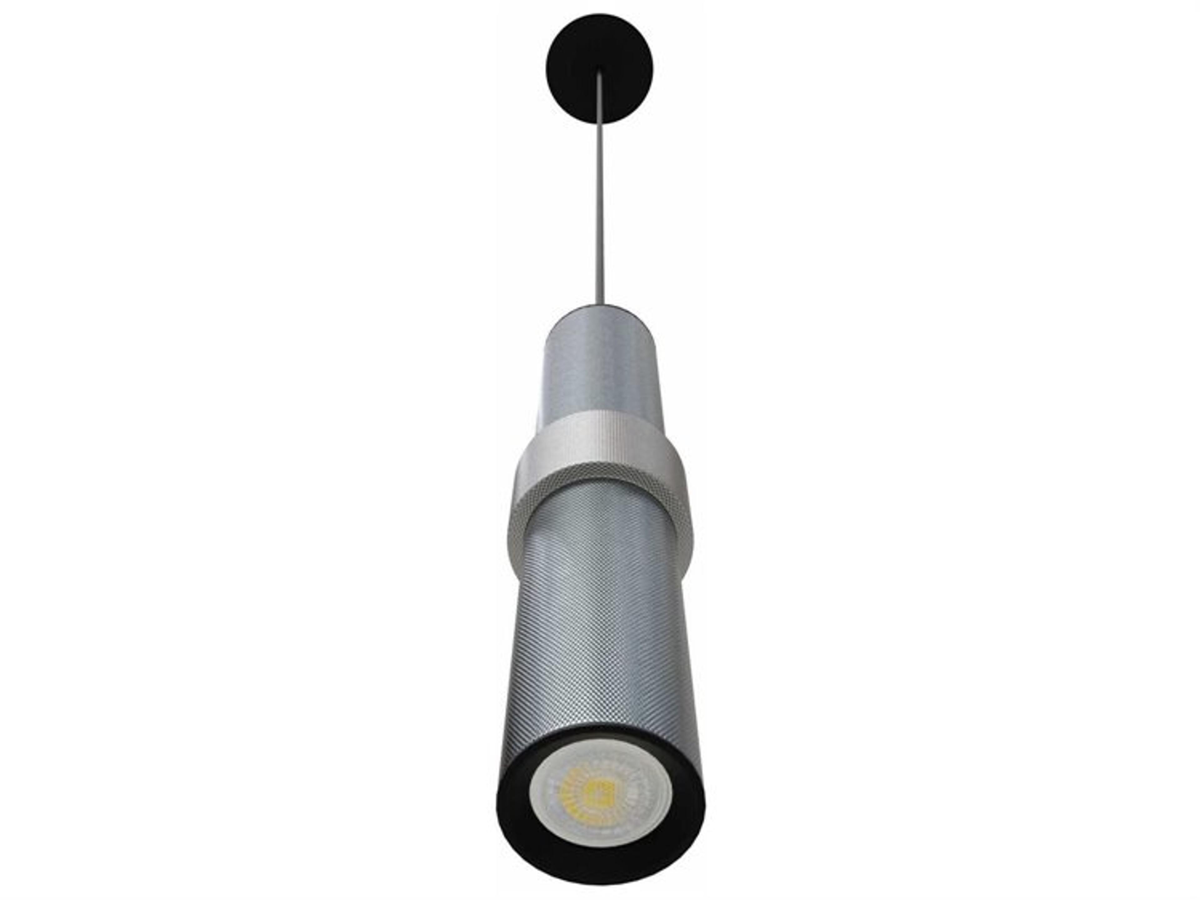 Avenue Lighting Cicada 1-Light Dark Grey Knurled Light Cylinder Mini Pendant