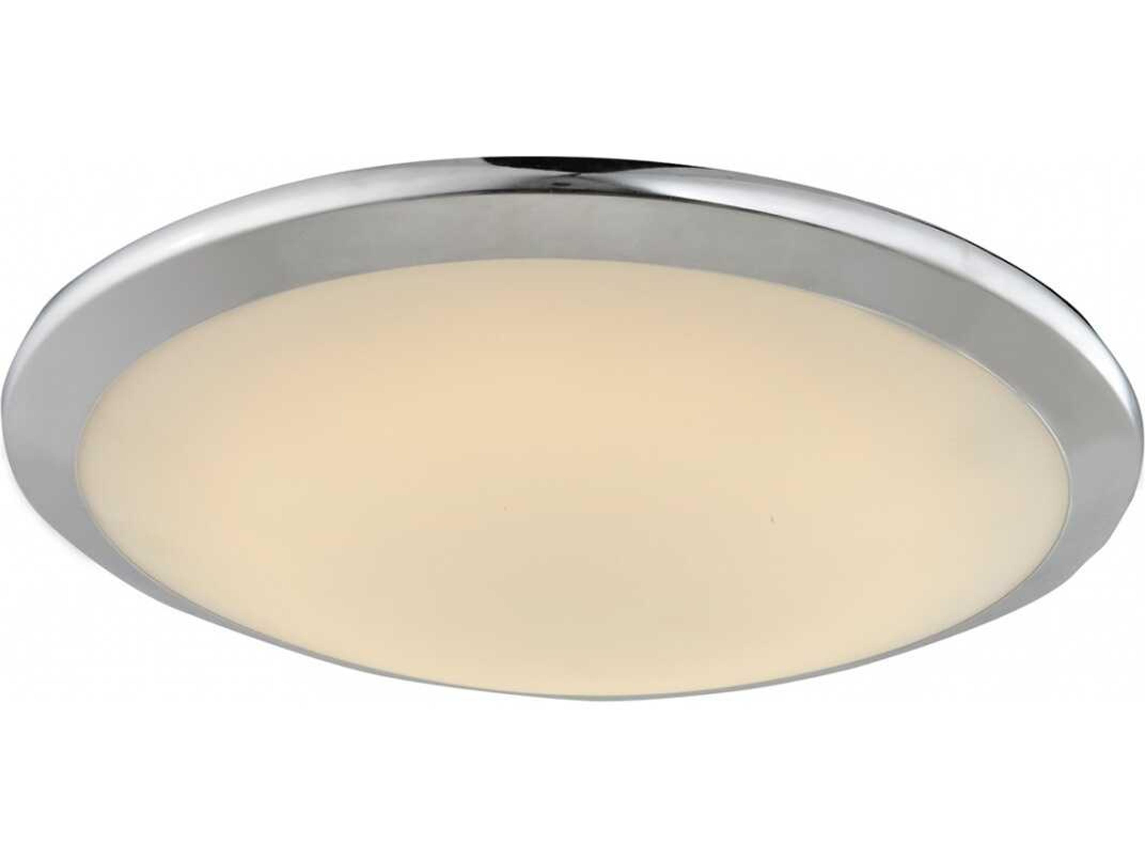 Cermack St Flush Mount Polished Chrome Modern Ceiling Light