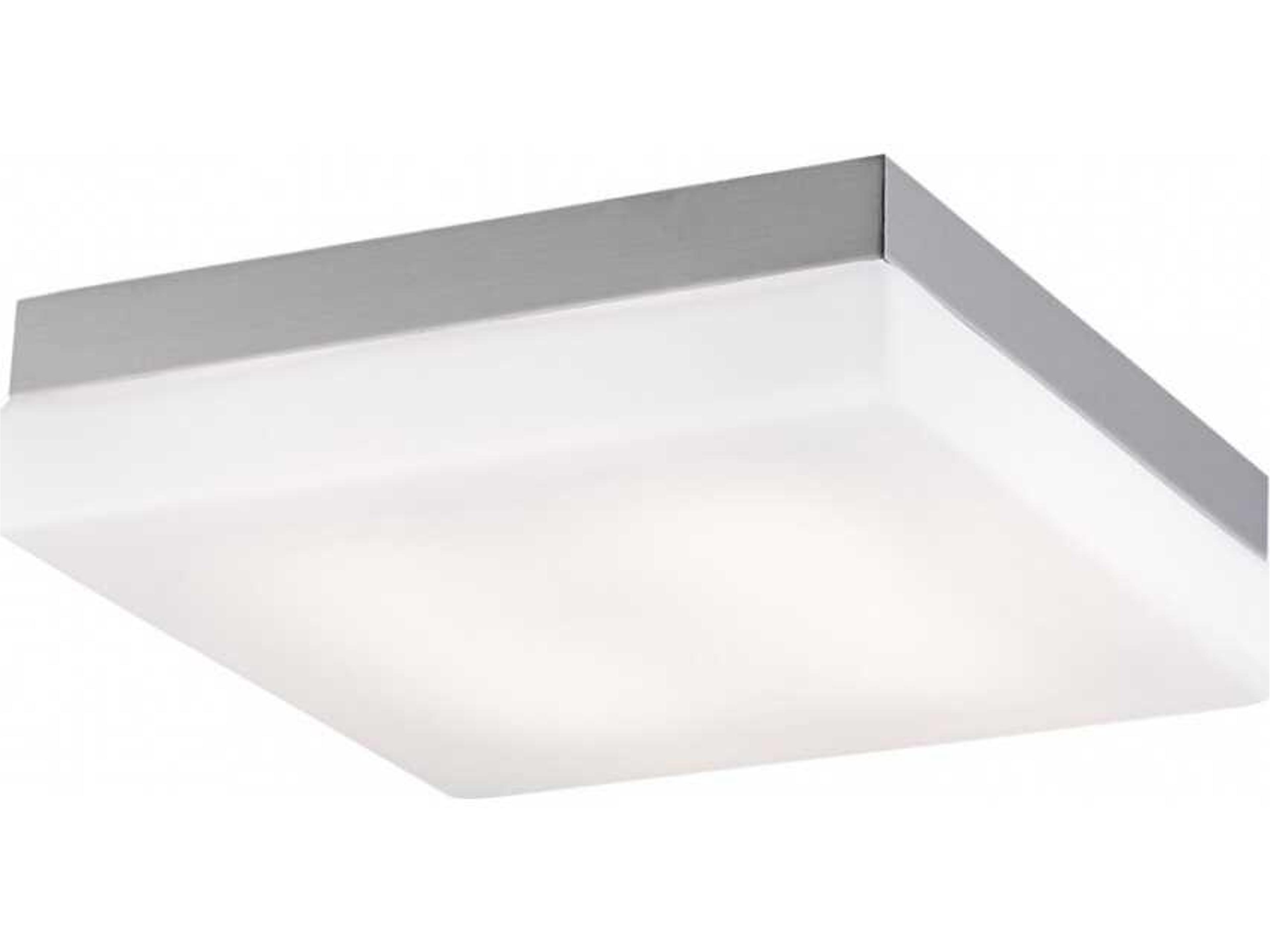 Cermack St LED Flush Mount Brushed Nickel Modern Square Fixture