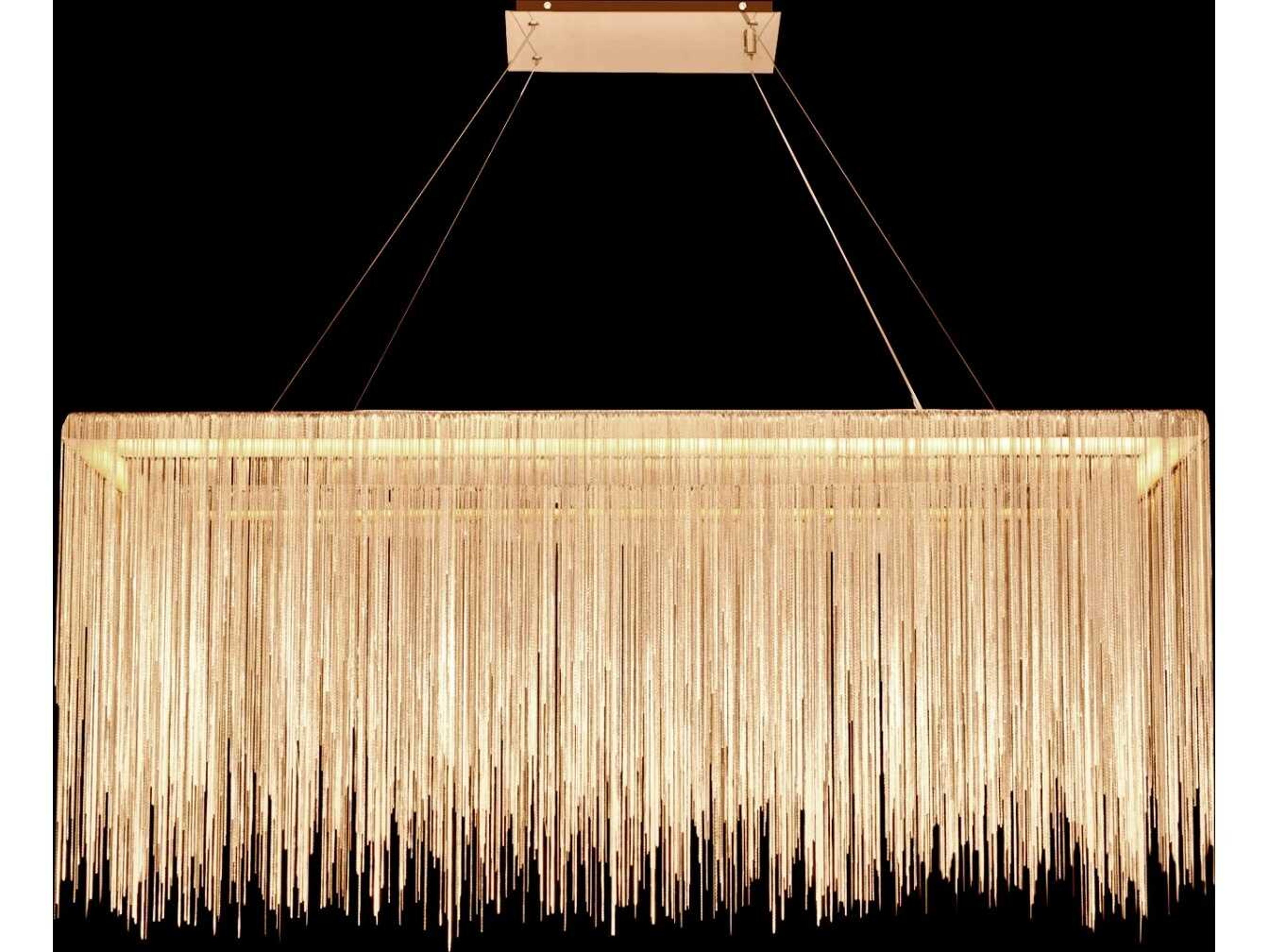 Fountain Ave LED Linear Chandelier Gold