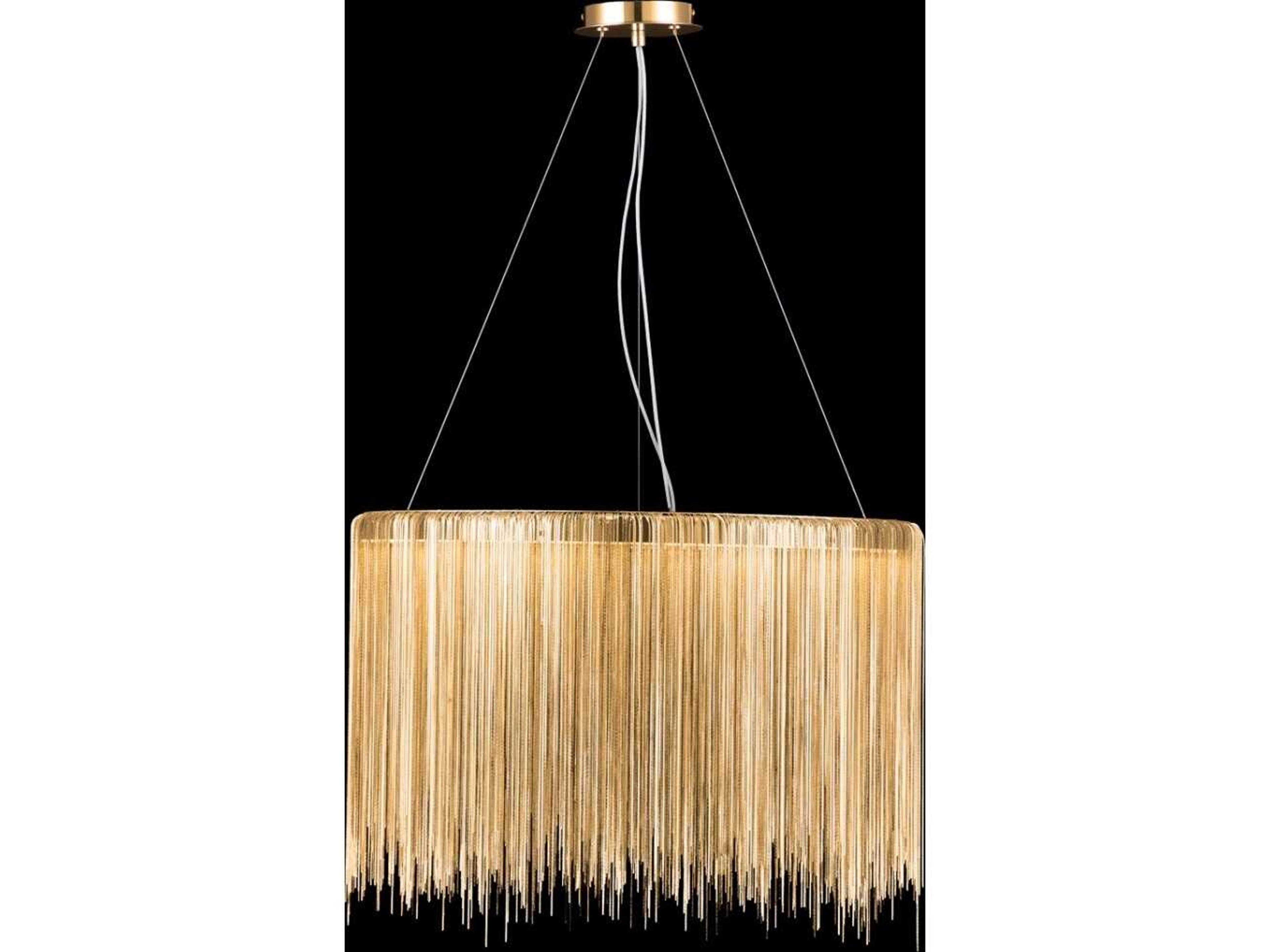 Fountain Ave LED Chandelier Gold Ring Pendant