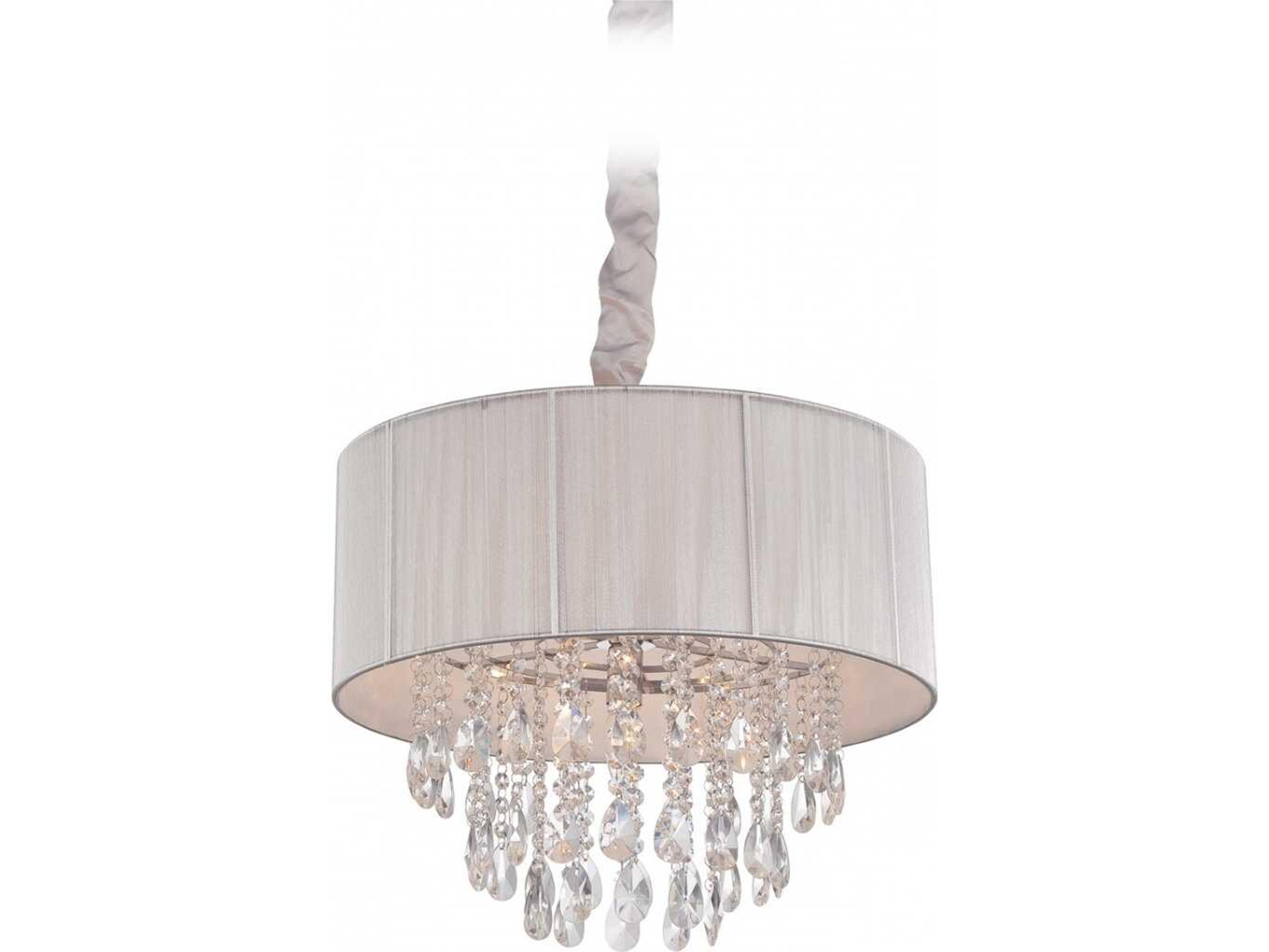 Vineland Ave Five Light Chandelier Silver Silk String
