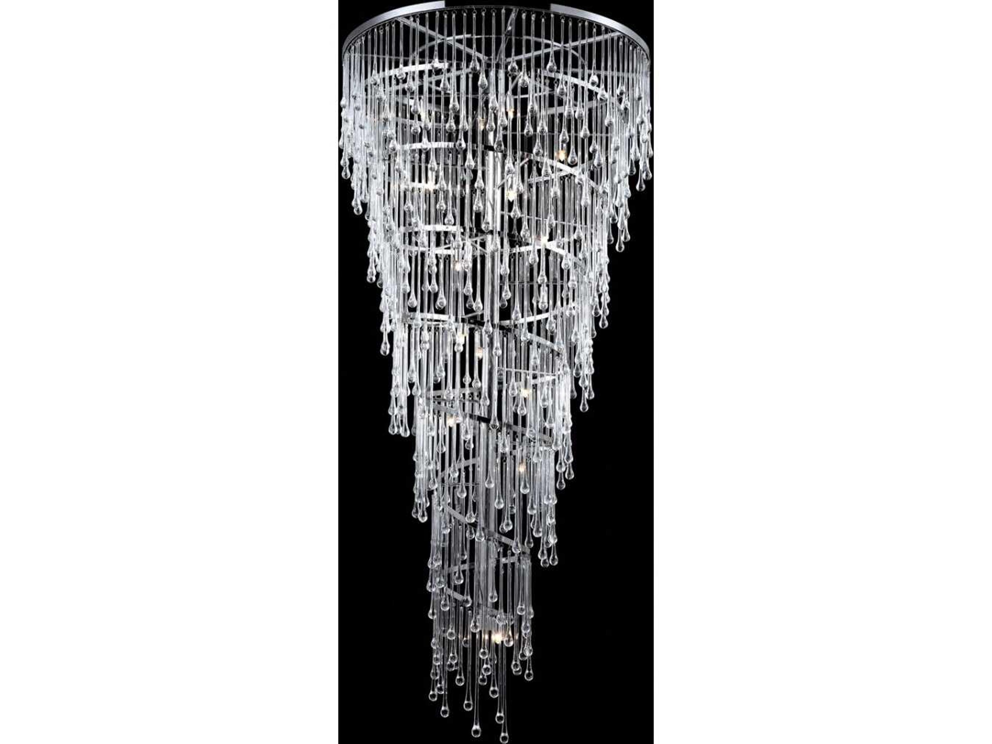 Hollywood Blvd Chandelier Polished Nickel Grand Foyer Fixture