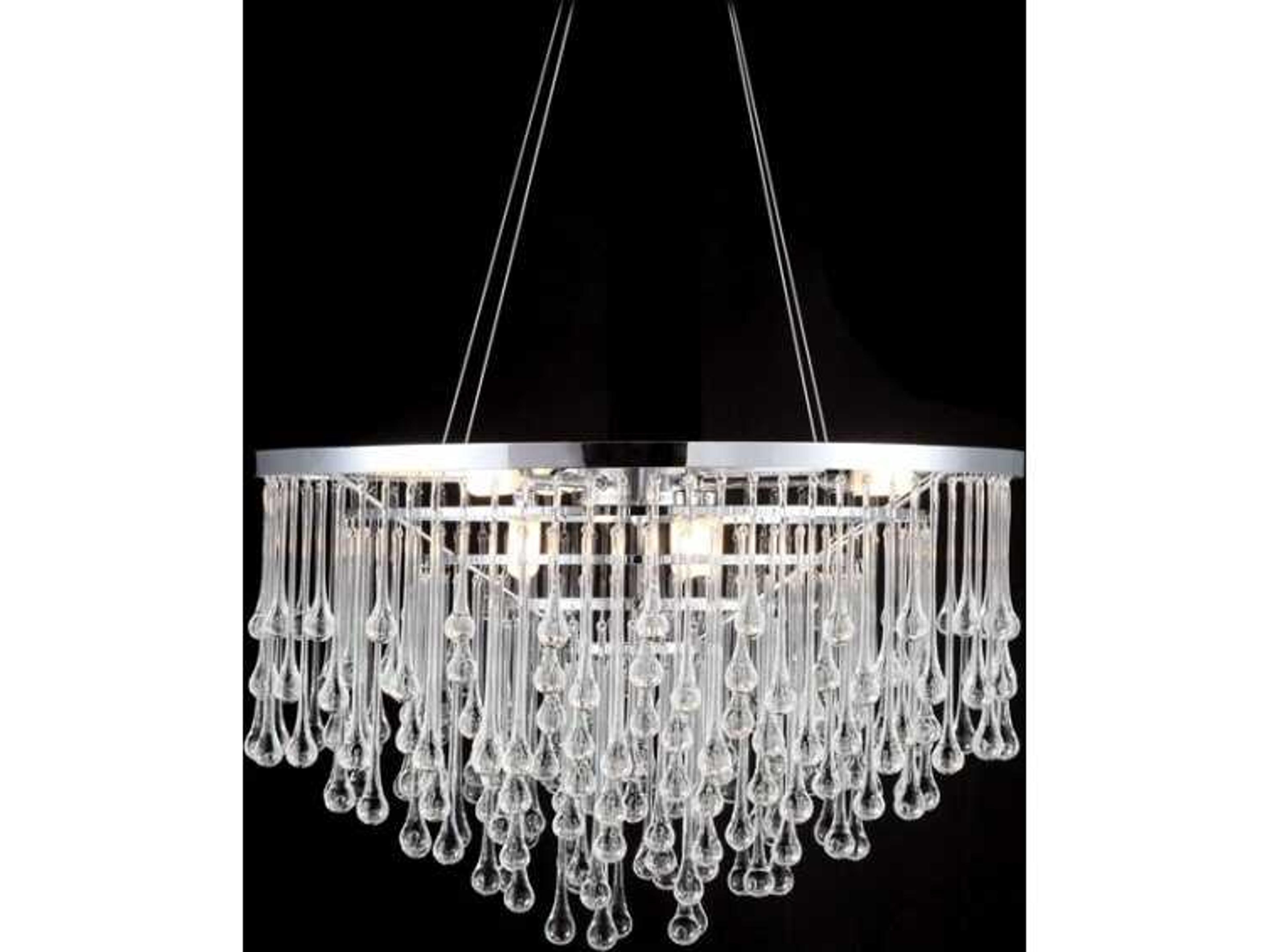 Hollywood Blvd Round Chandelier in Polished Nickel