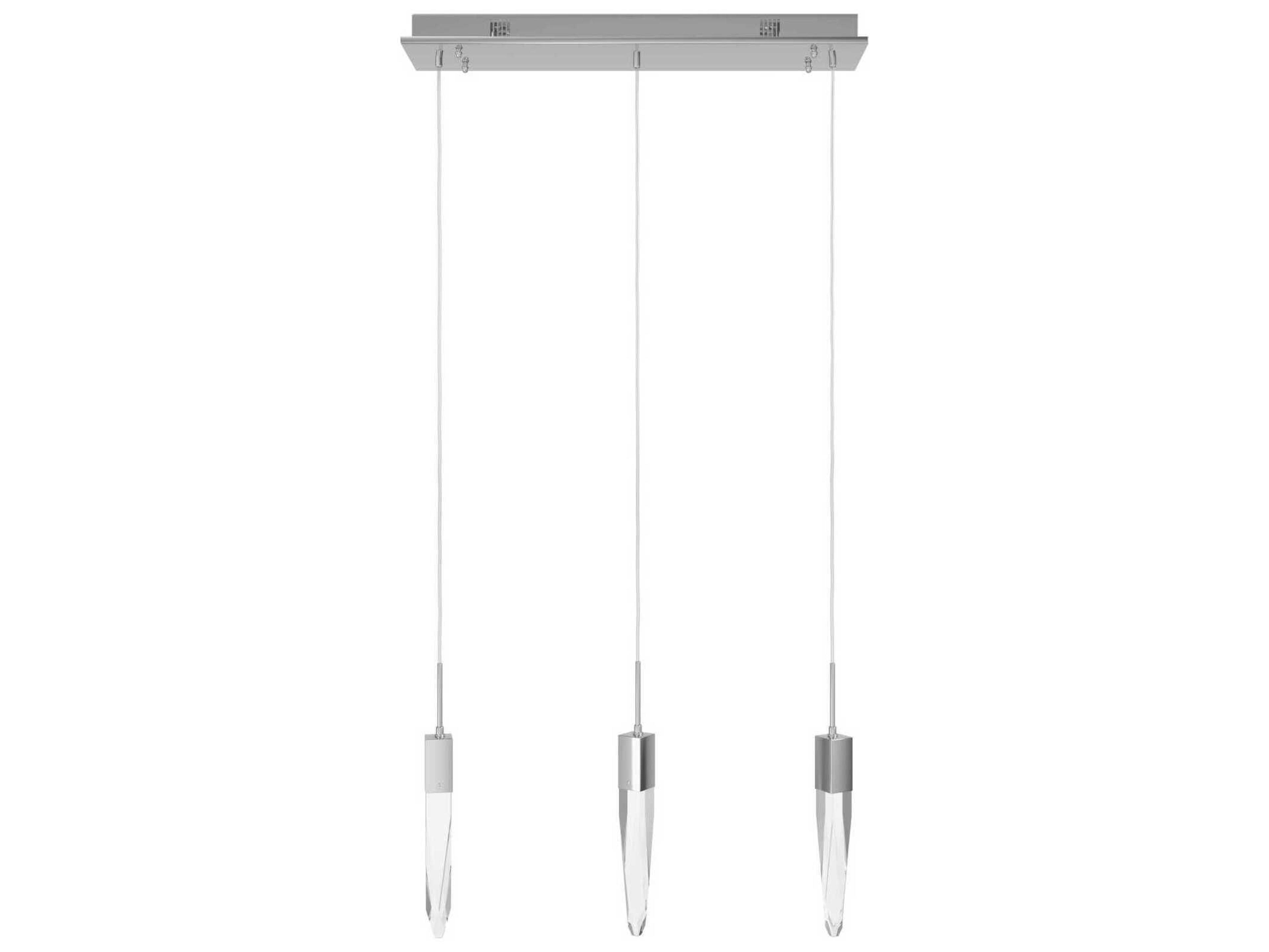 Avenue Lighting Aspen 3-Light Polished Chrome Linear Pendant