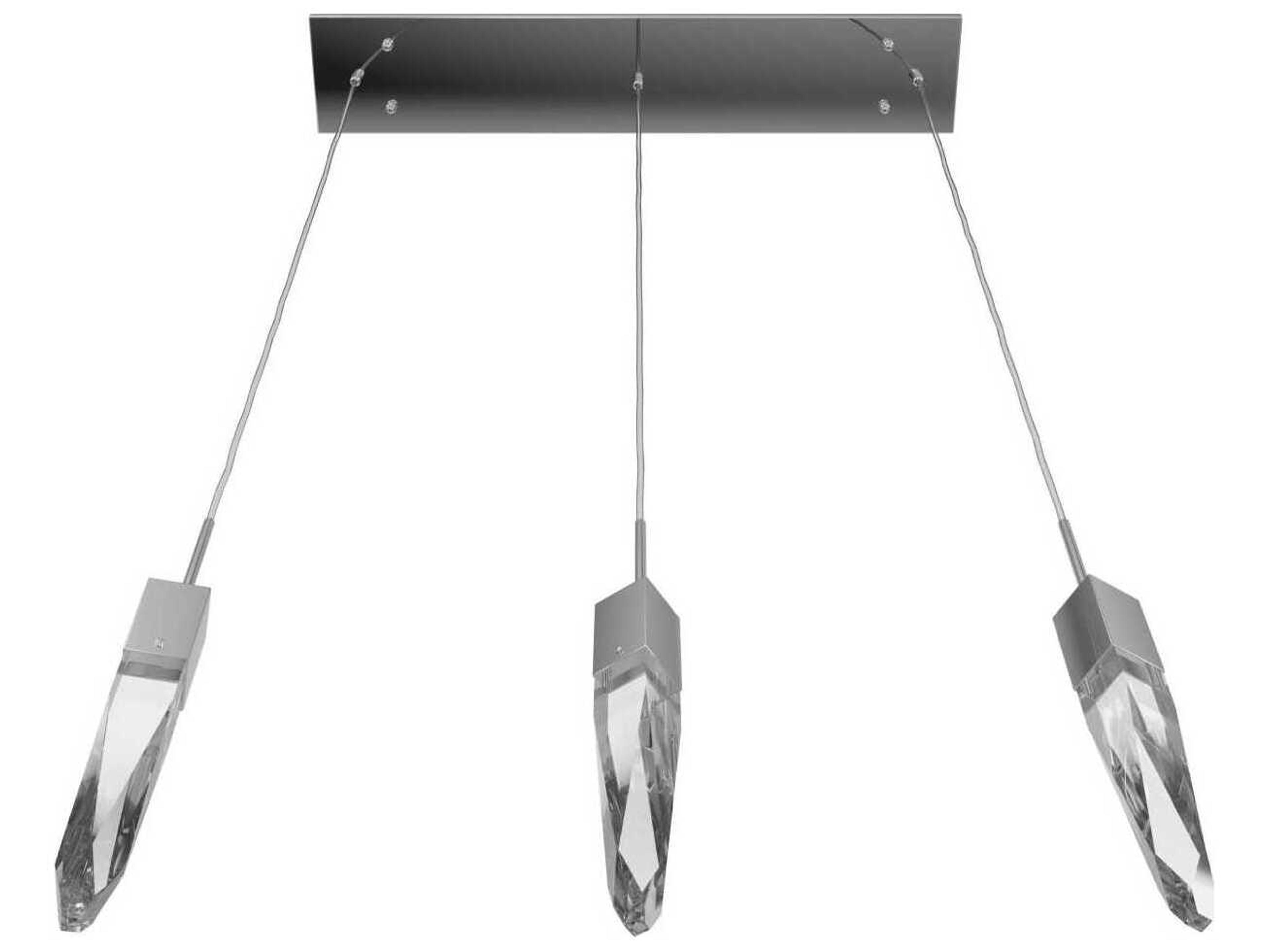 Avenue Lighting Aspen 3-Light Polished Chrome Linear Pendant