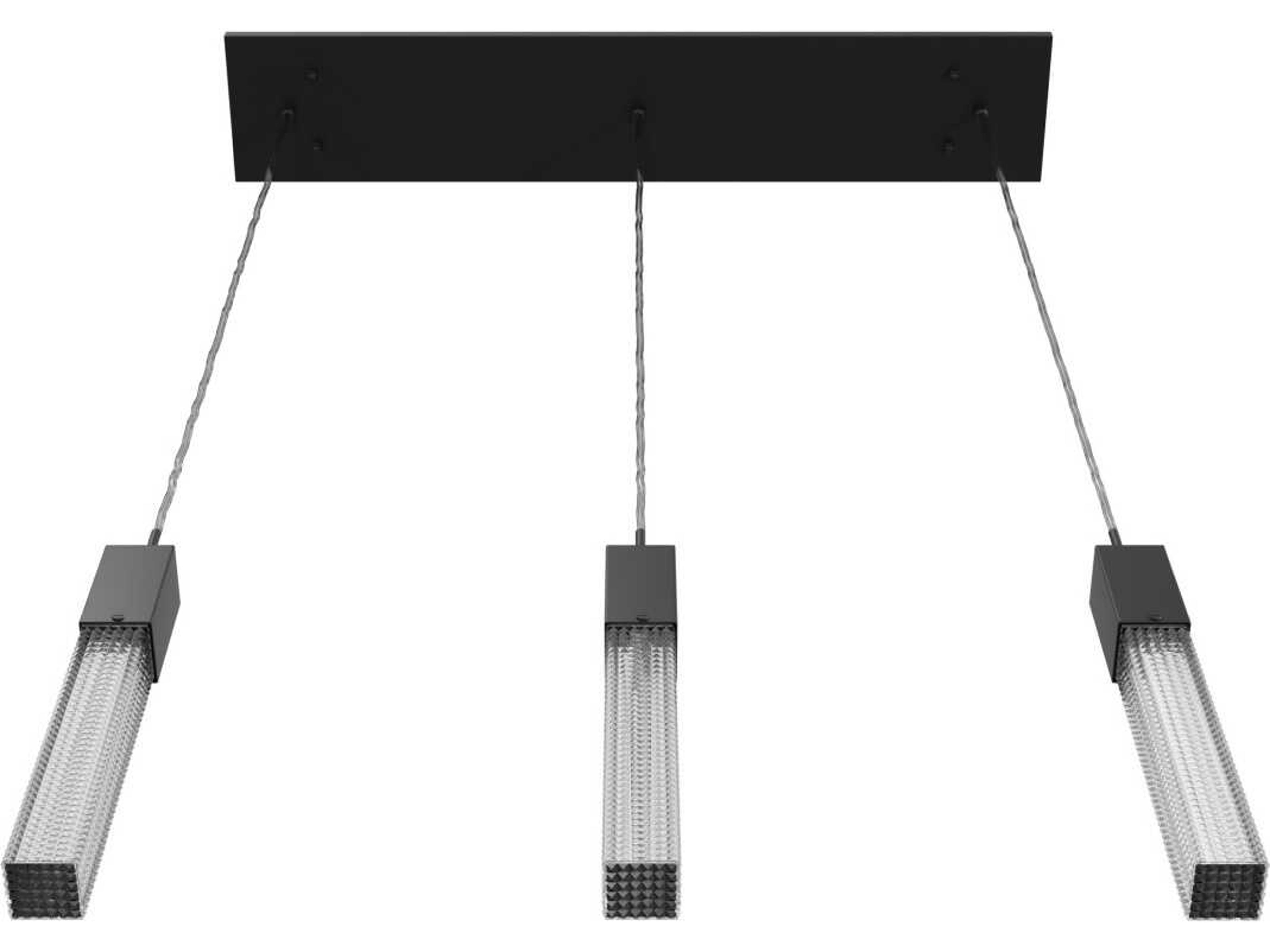 Avenue Lighting Boa 3-Light Black Linear Island Pendant