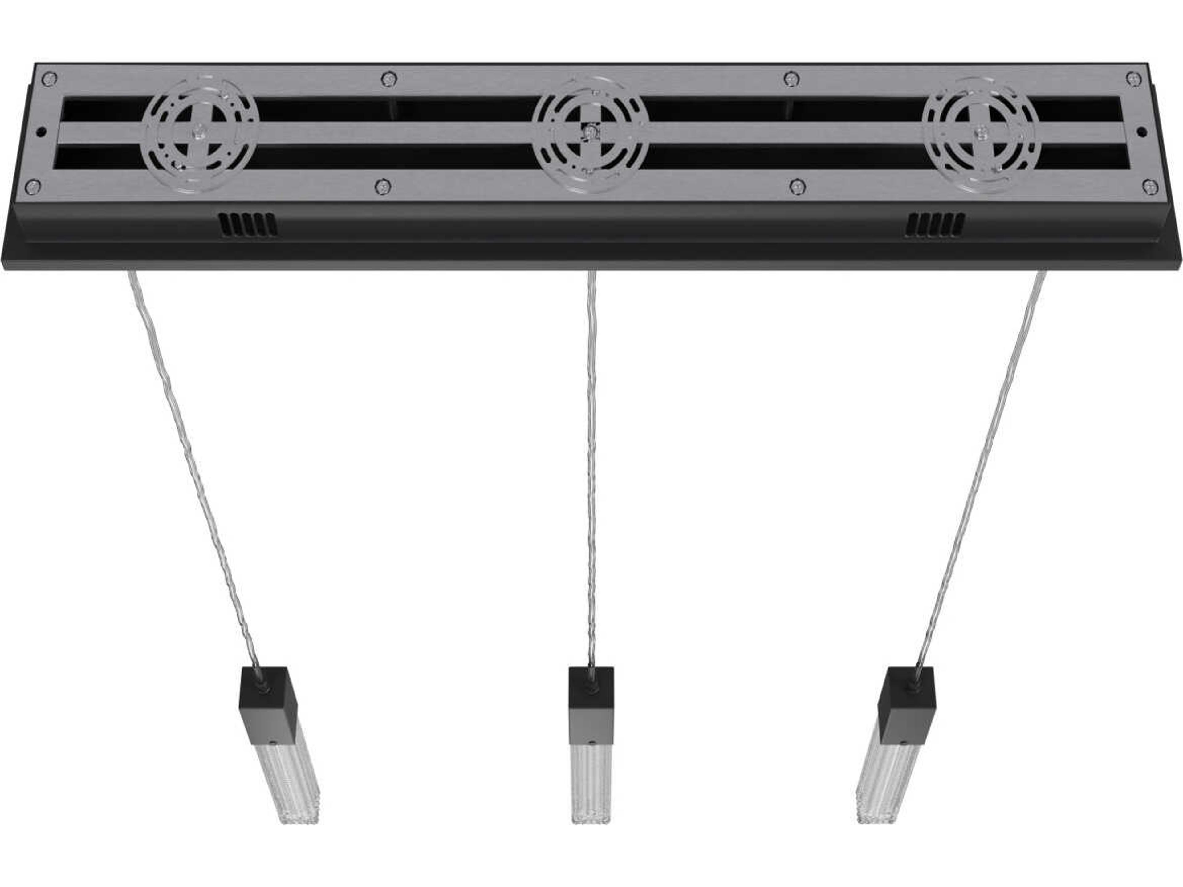 Avenue Lighting Boa 3-Light Black Linear Island Pendant