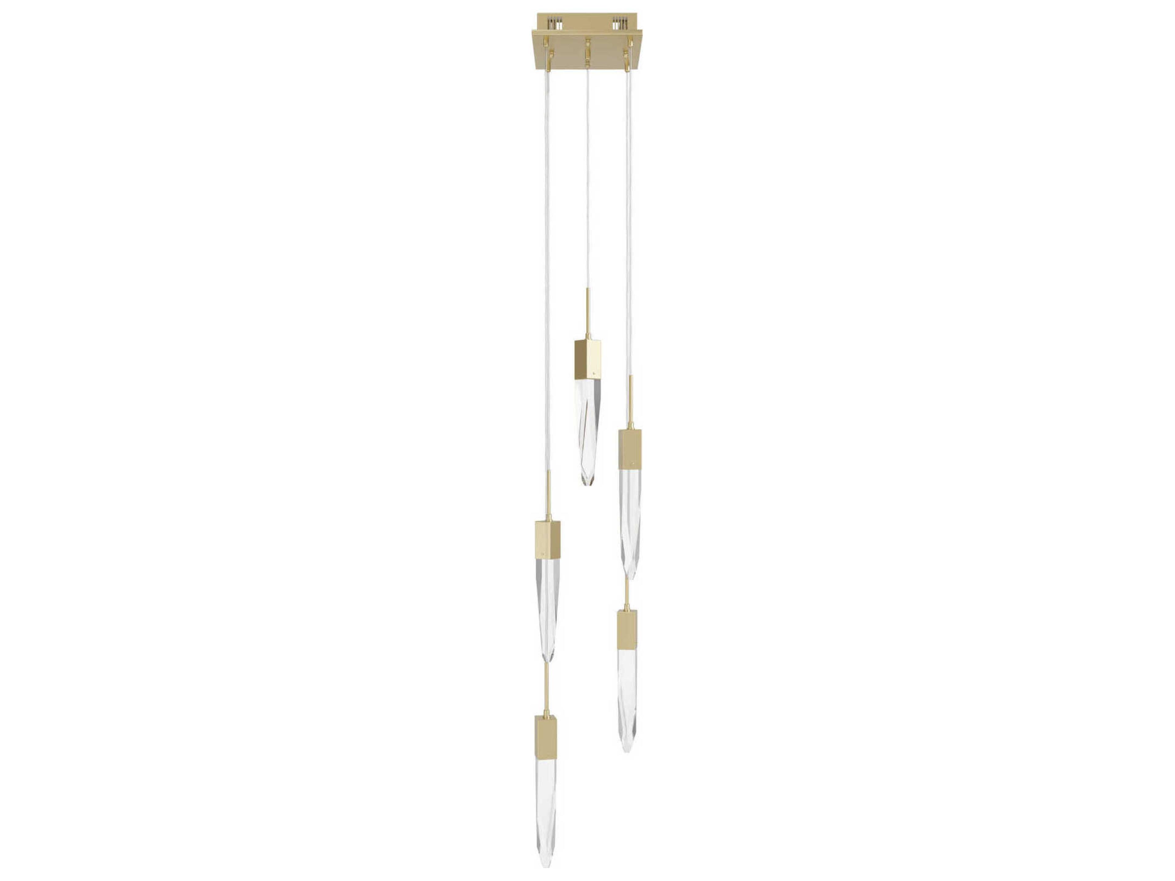 Avenue Lighting Aspen 5-Light Brushed Brass Linear Pendant