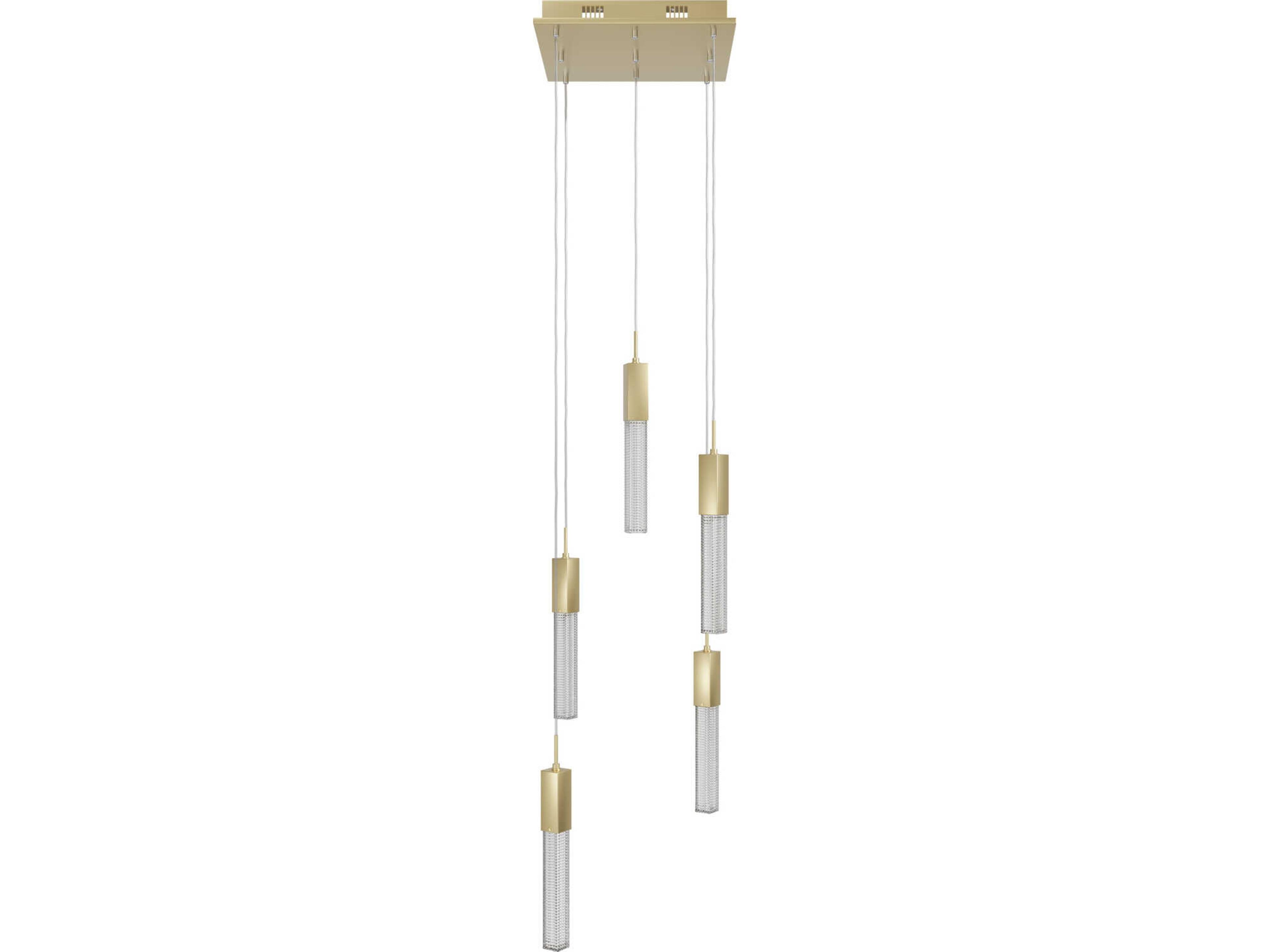Boa Multi Port Pendant Light in Brushed Brass