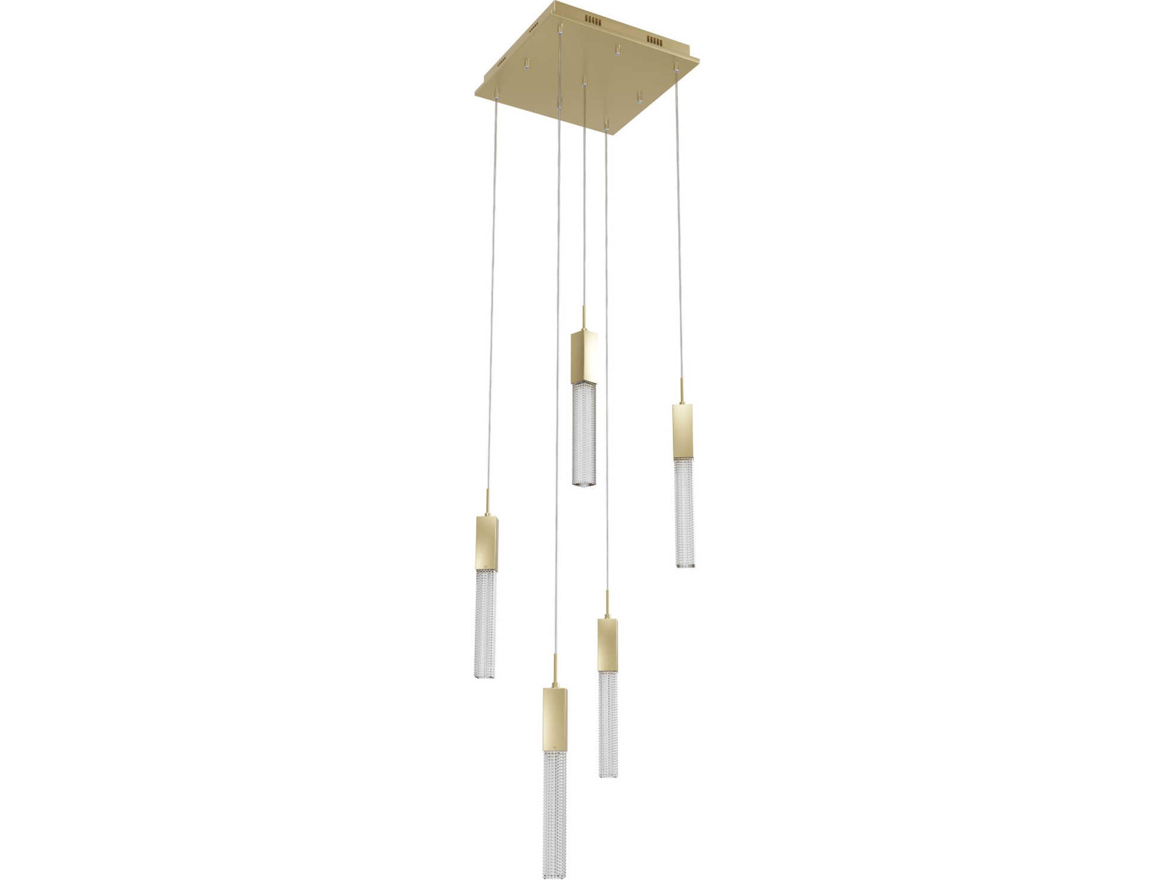 Avenue Lighting Boa 5-Light Brushed Brass Linear Mini Pendant