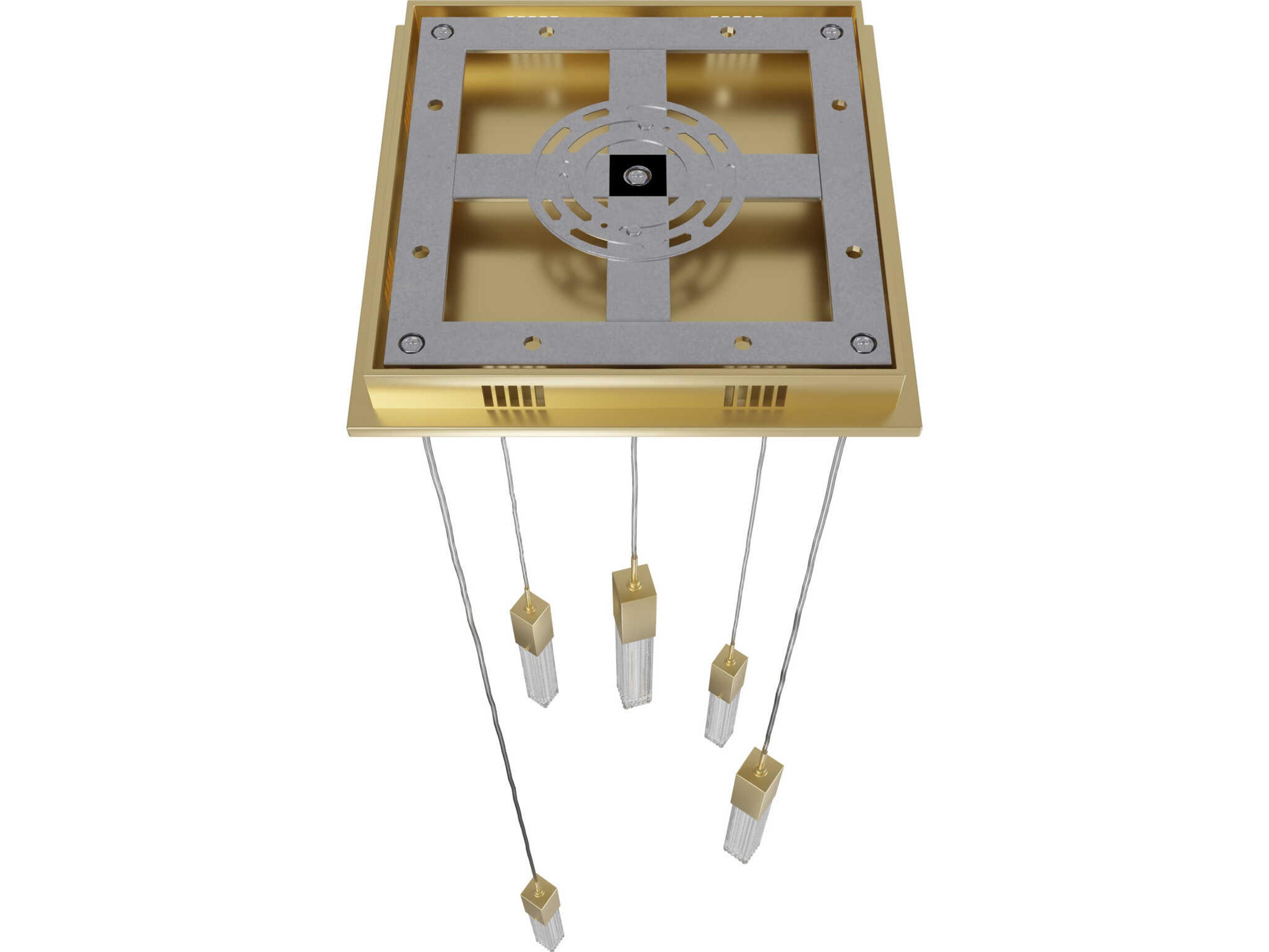 Avenue Lighting Boa 5-Light Brushed Brass Linear Mini Pendant