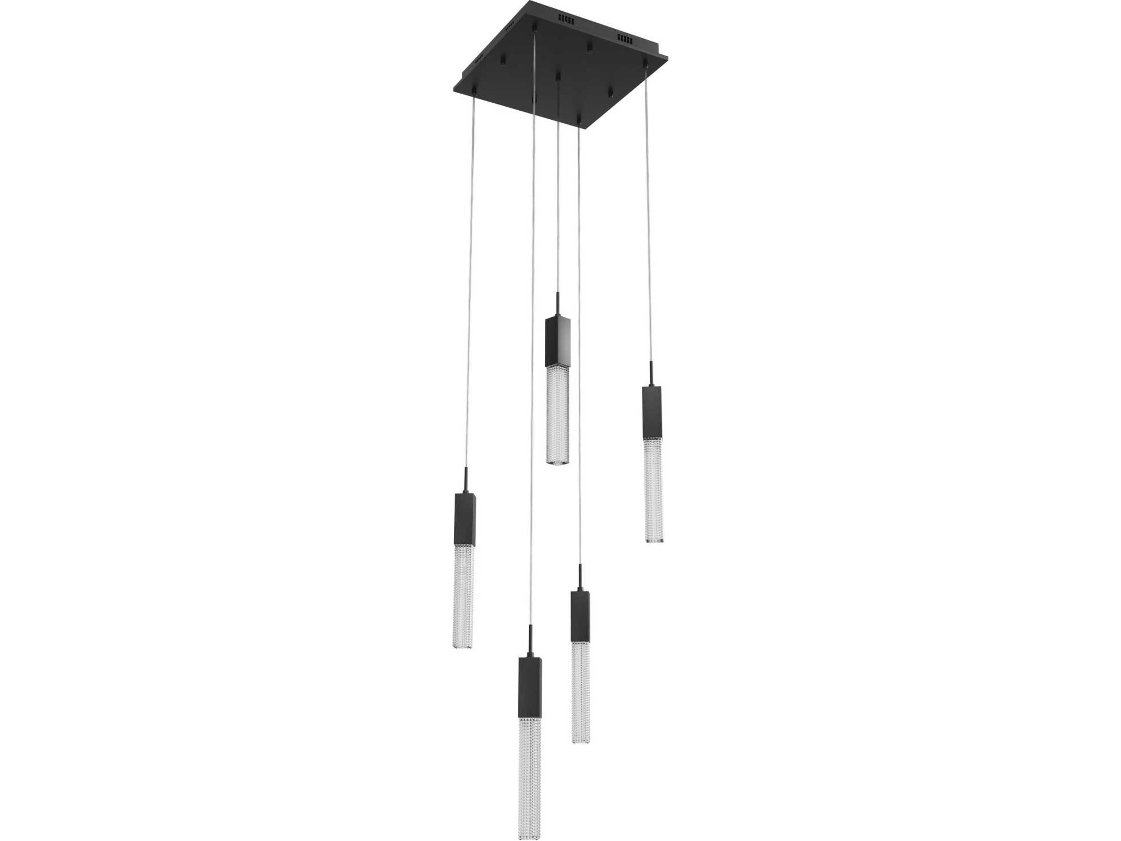 Avenue Lighting Boa 5-Light Black Linear Mini Pendant